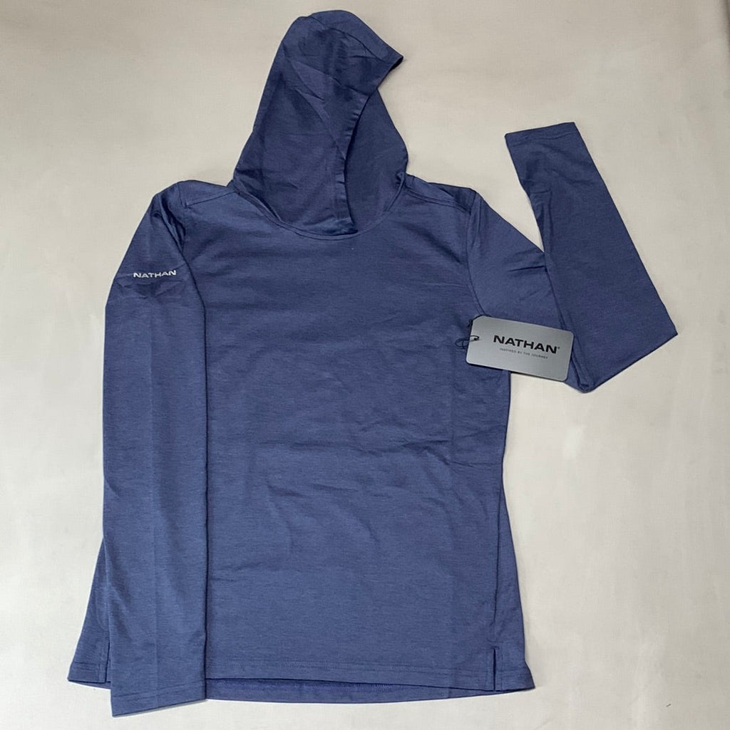 NATHAN 365 Hooded Long Sleeve Shirt Women's Sz L Peacoat NS50080-60135-L (New)