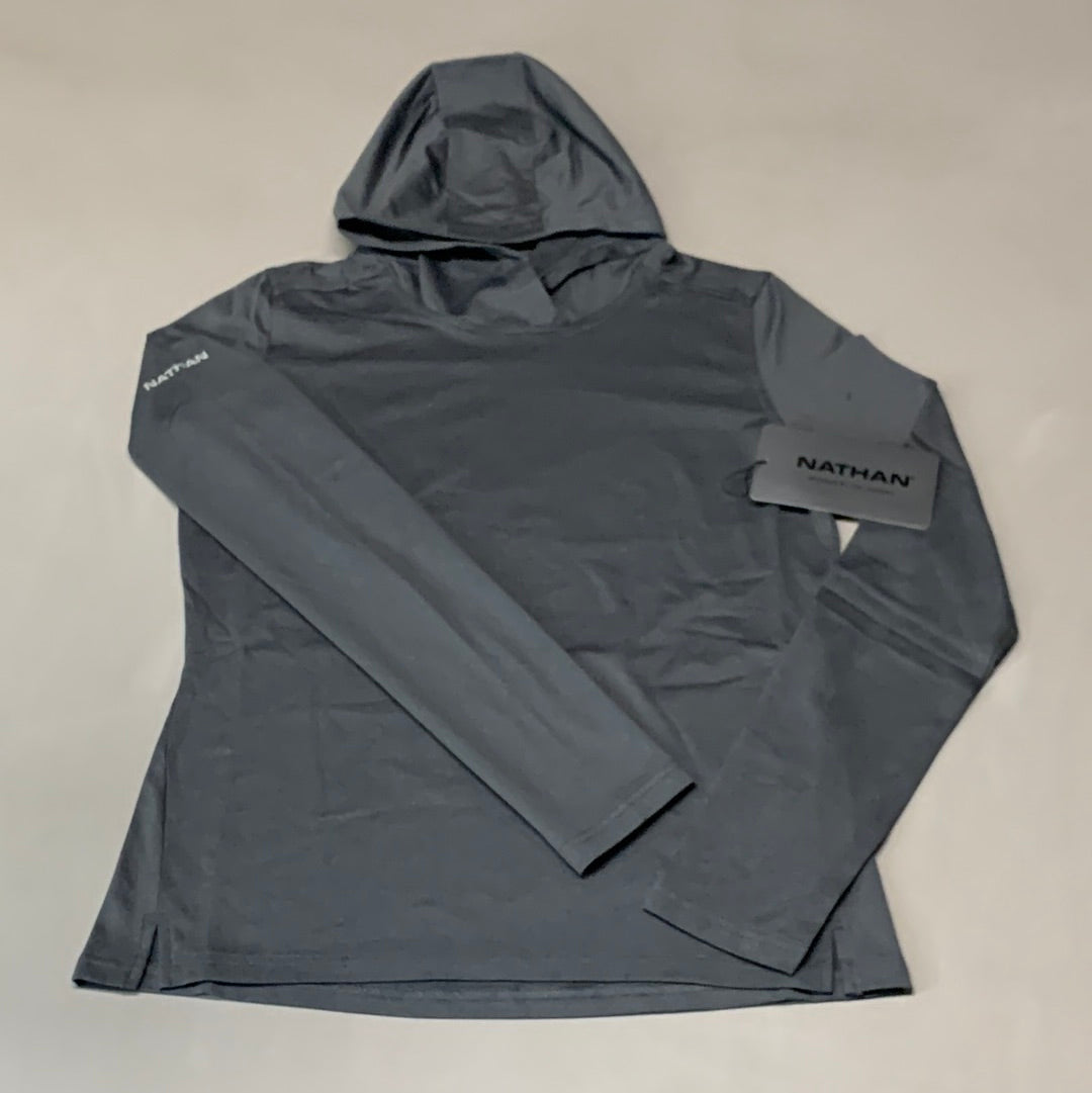 NATHAN 365 Hooded Long Sleeve Shirt Women's Sz XL Dark Charcoal NS50080-80078-XL (New)