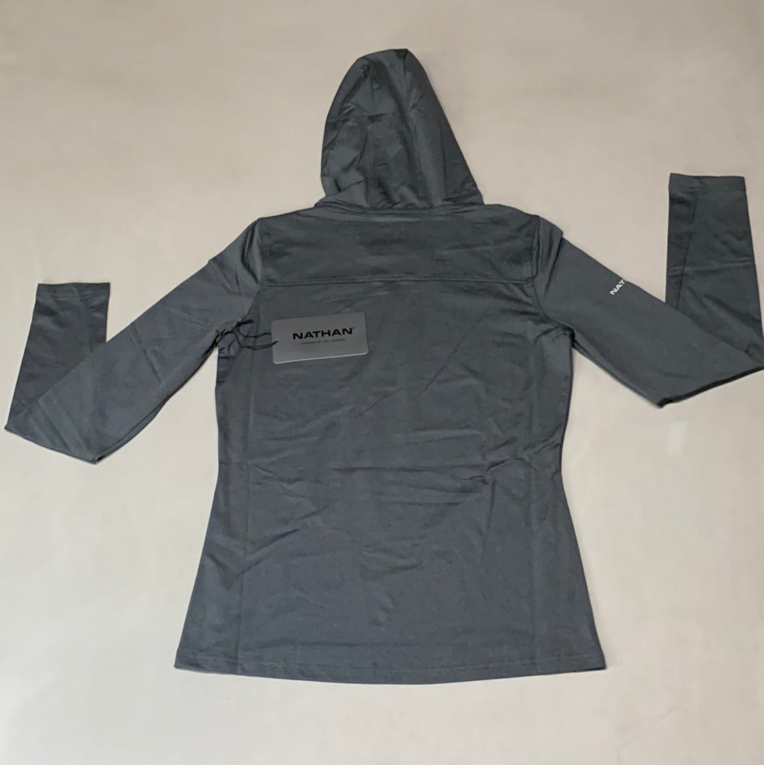 NATHAN 365 Hooded Long Sleeve Shirt Women's Sz S Dark Charcoal NS50080-80078-S (New)
