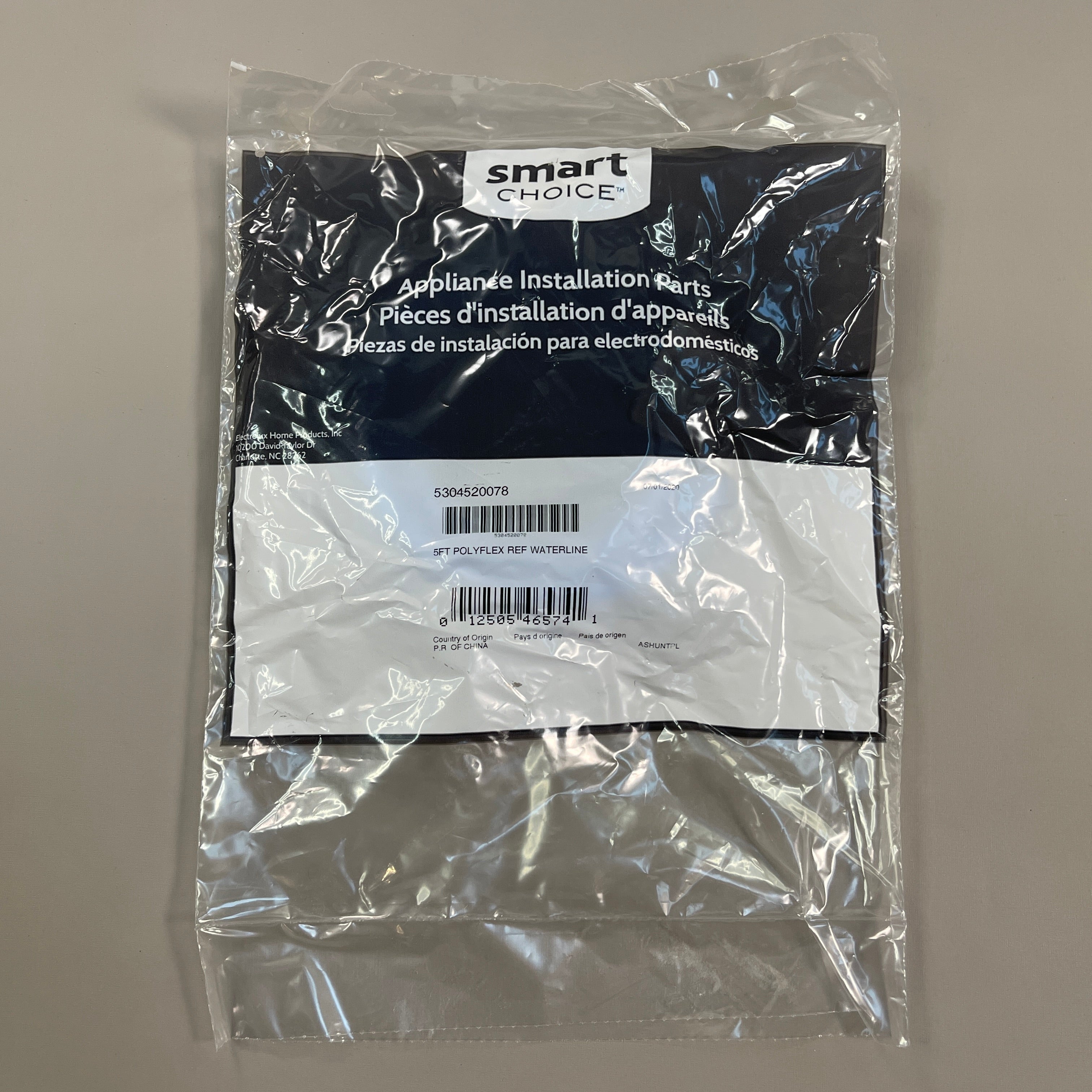 ELECTROLUX Smart Choice 5 ft Polyflex Ice Maker Connector Waterline Blue 5304520078 (New)