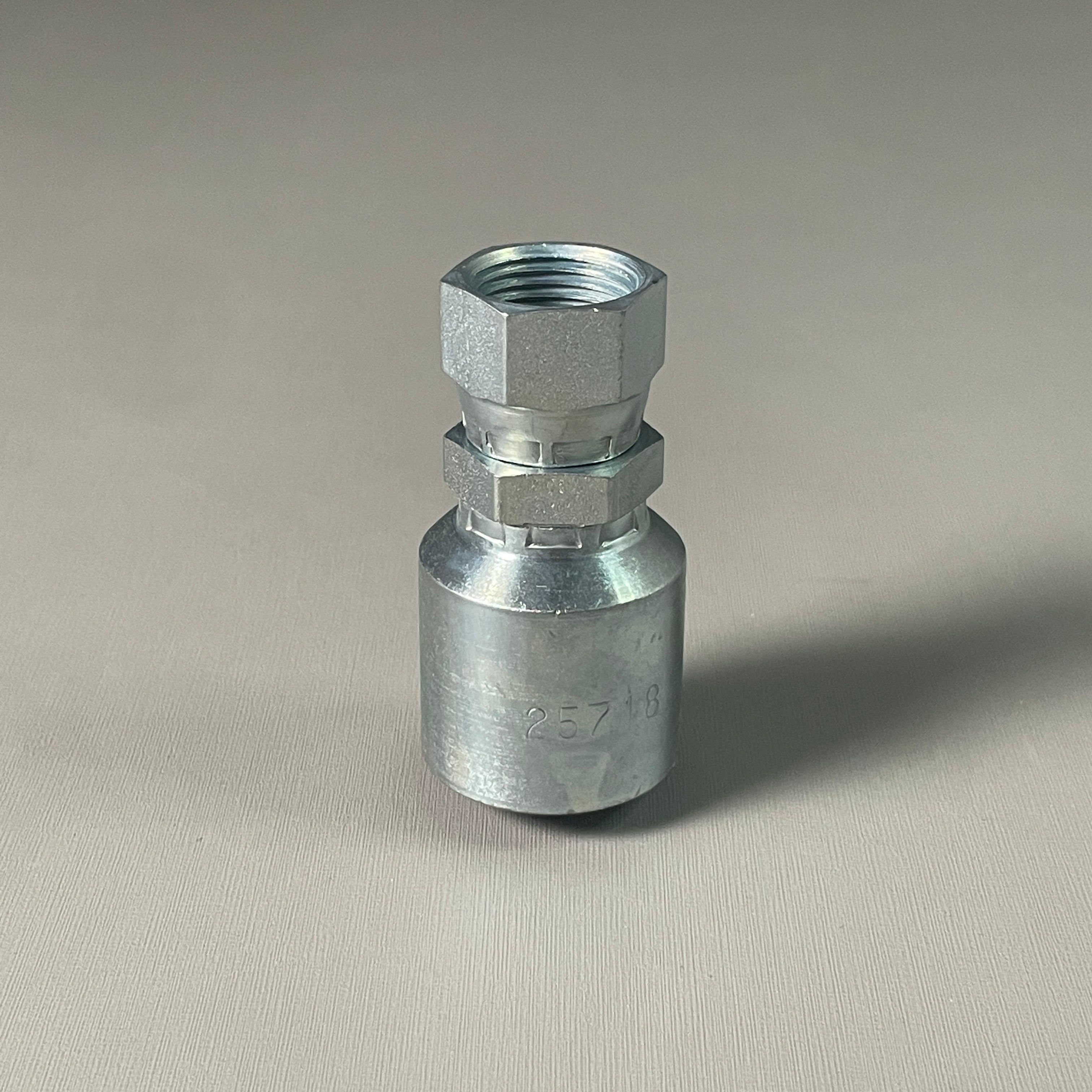 DAYCO Hydraulic Coupling Adapter 1/2" x 2.57" Steel Straight Female Swivel Permanent Crimp 100650 (New)