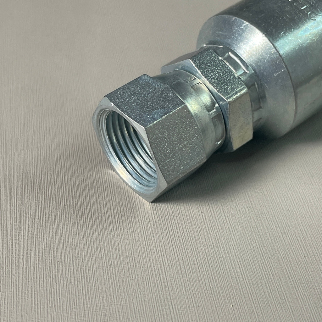 DAYCO Hydraulic Coupling Adapter 1/2" x 2.57" Steel Straight Female Swivel Permanent Crimp 100650 (New)
