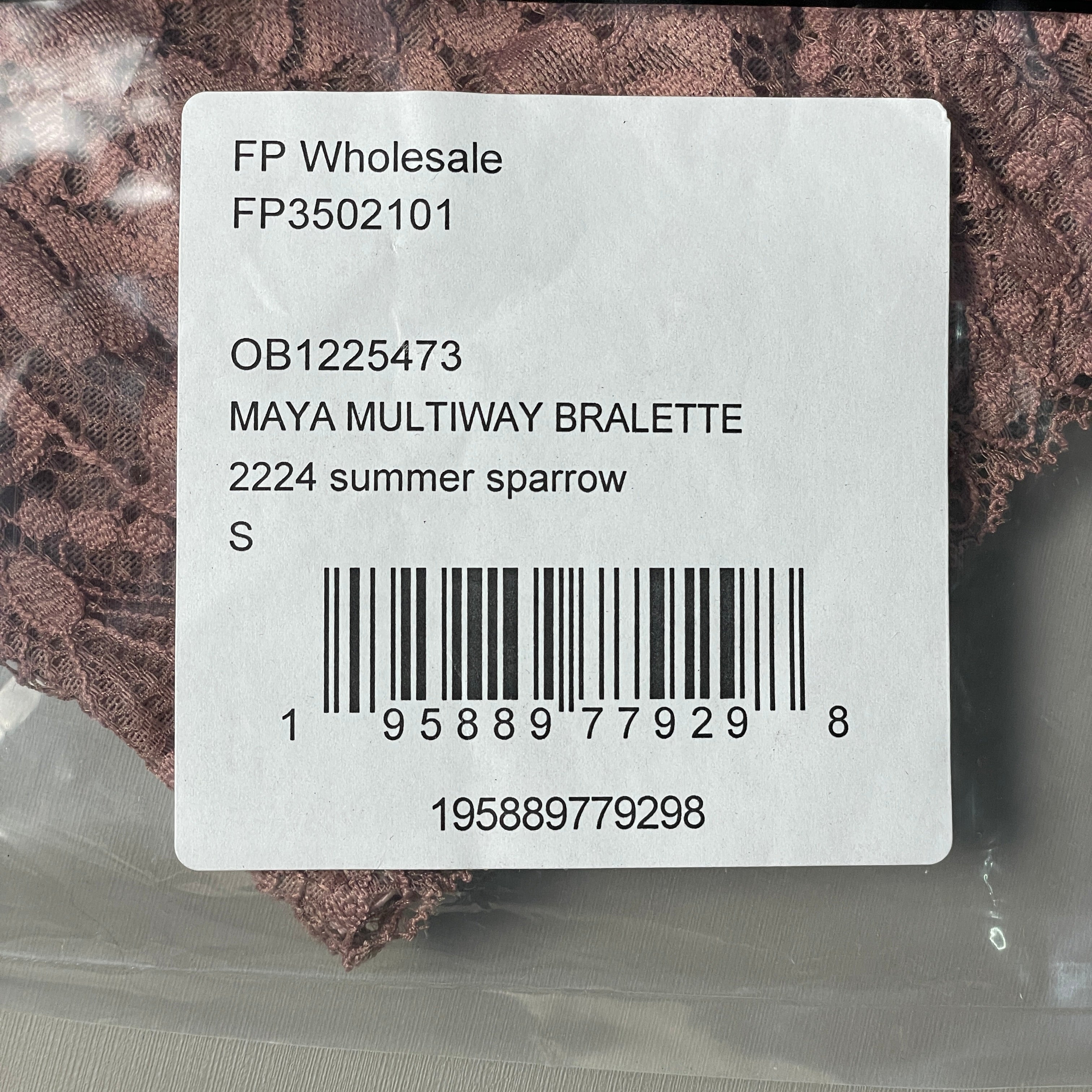 FREE PEOPLE Maya Multiway Lace Bralette Women's Sz S Summer Sparrow OB1225473 (New)