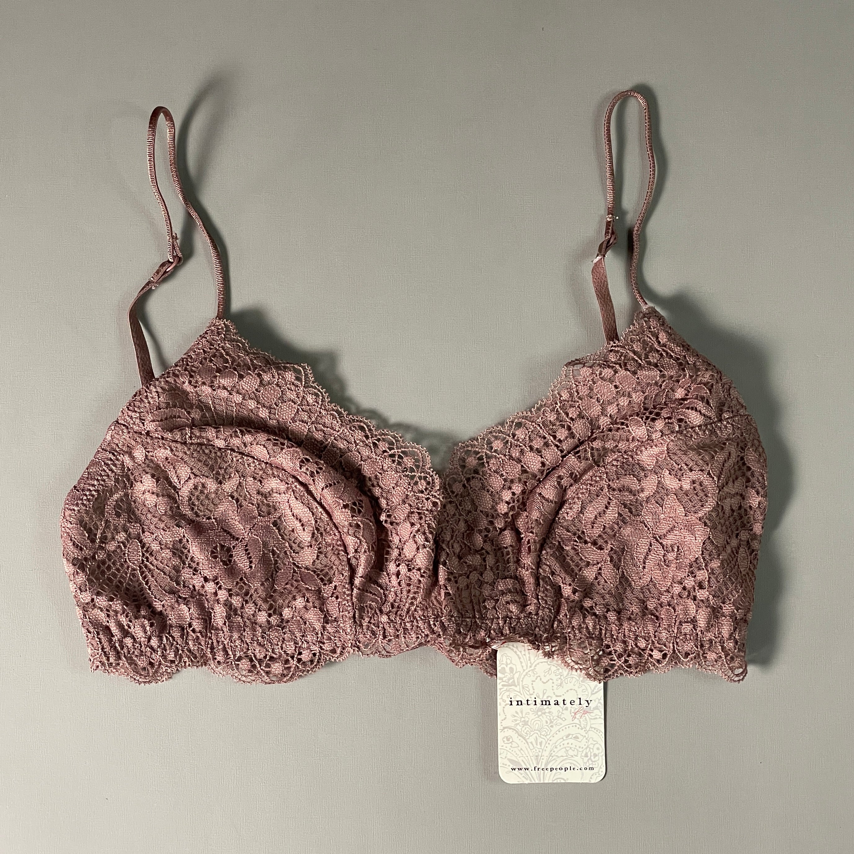 FREE PEOPLE Maya Multiway Lace Bralette Women's Sz XS Summer Sparrow OB1225473 (New)