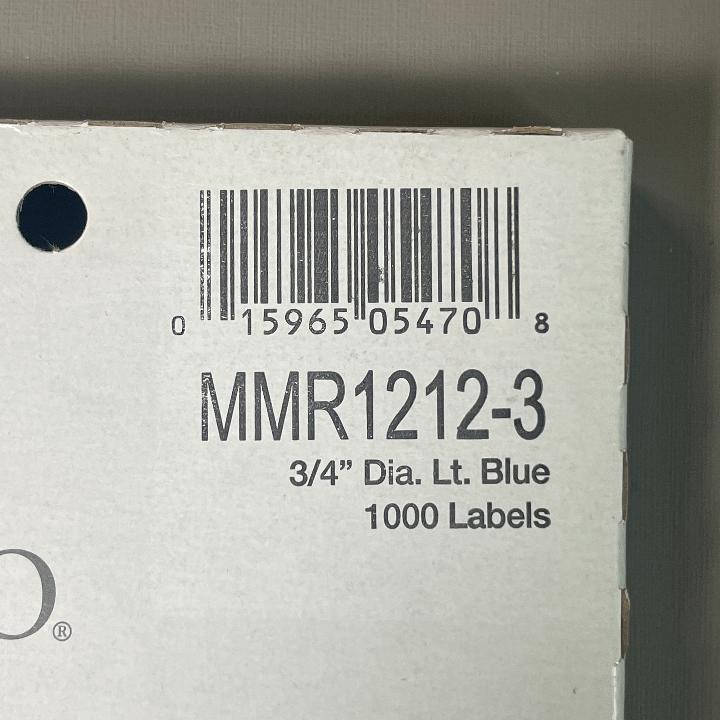 MACO Round Light Blue (6 PACK) Color-Coding Labels 3/4” Dia. 6000 Labels MR1212-3