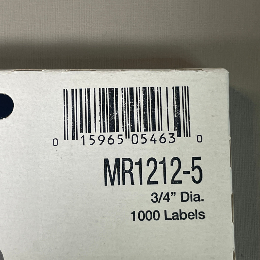 MACO Round GREEN Color-Coding Labels 3/4” Dia. 1000 Labels MR1212-5