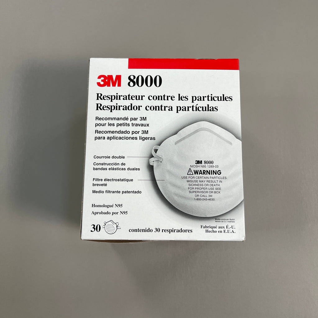 3M 8000 Particle Respirators N95 Mask (90-Pack) 1289-03 USA (New)