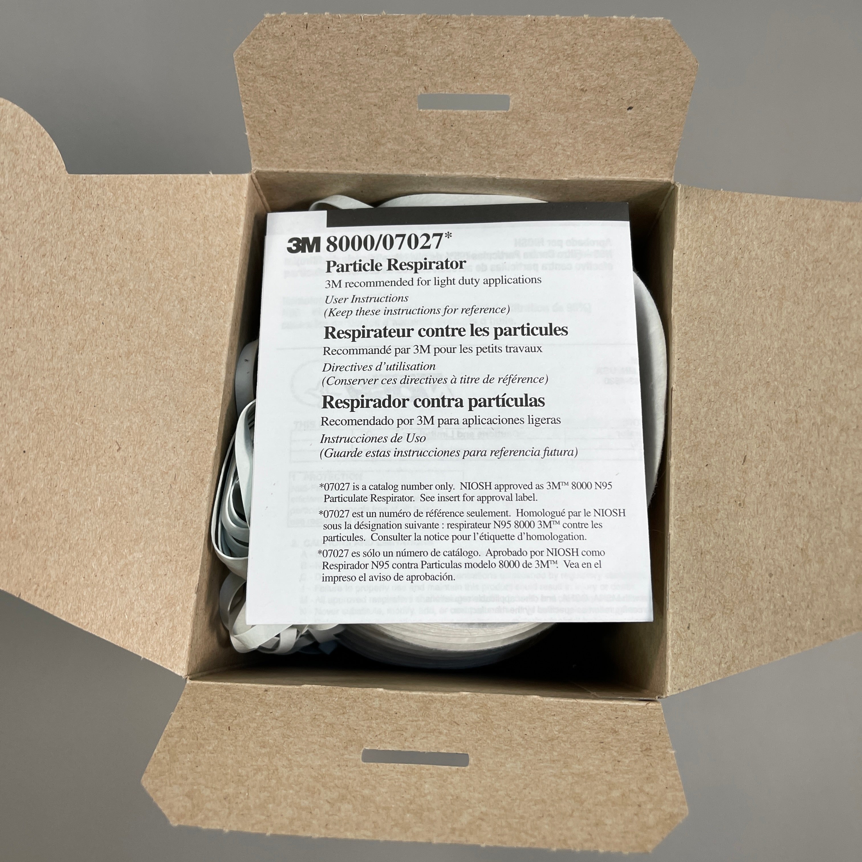 3M 8000 Particle Respirators N95 Mask (30 MASKS) 1289-03 USA