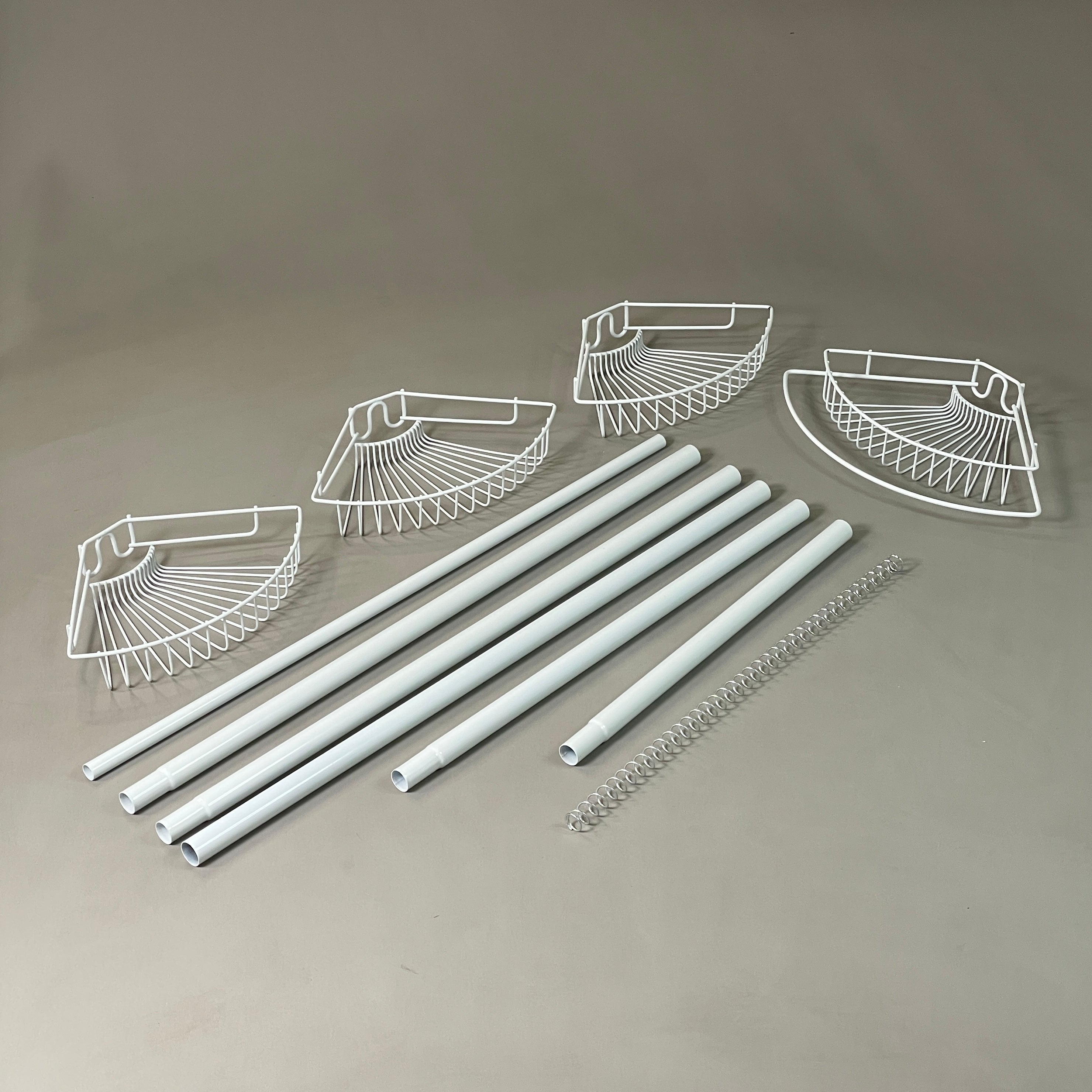 ZA@ SHOWER CADDY 4 Tier Bathroom Corner Rust-Proof Tension Pole 819984 (New)