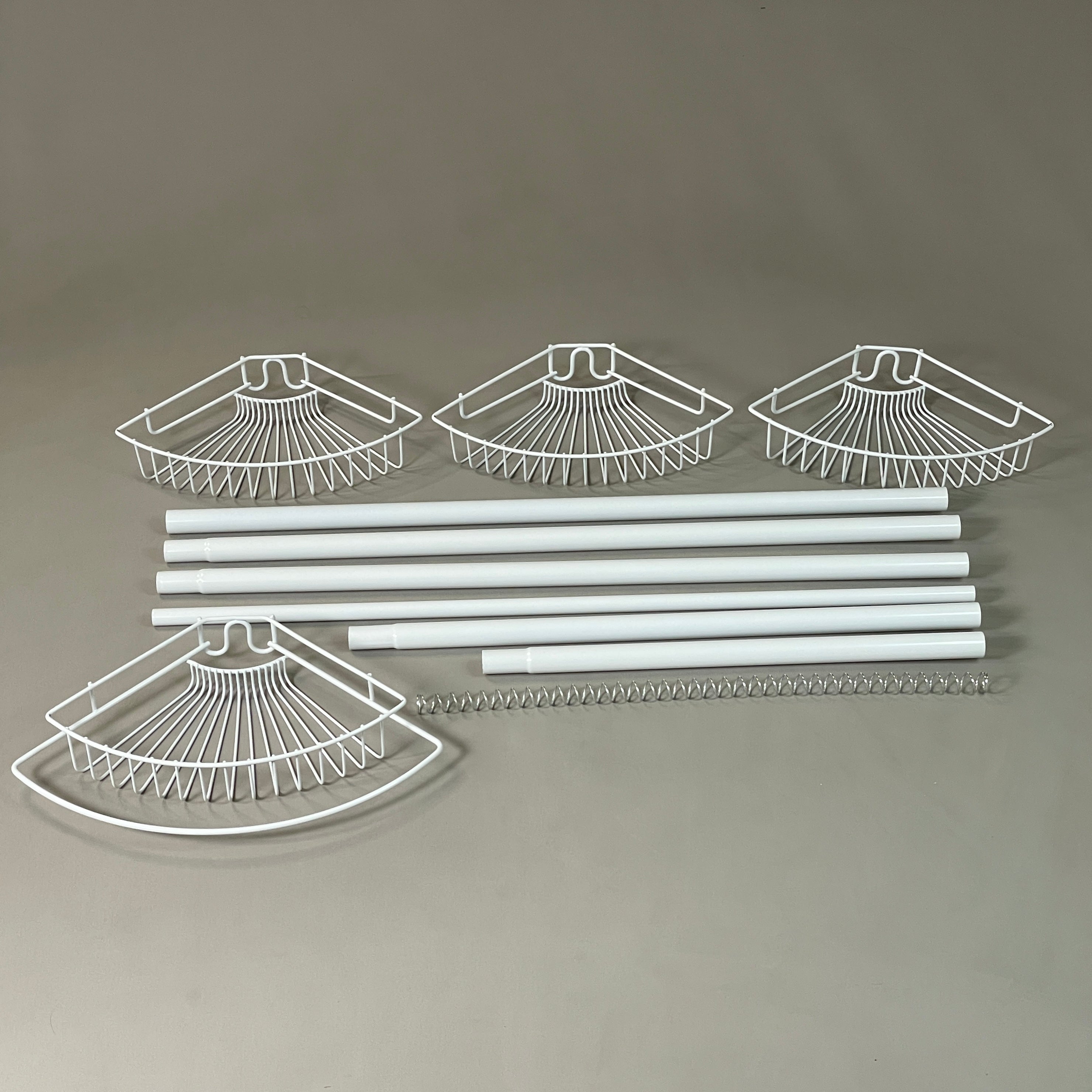ZA@ SHOWER CADDY 4 Tier Bathroom Corner Rust-Proof Tension Pole 819984 (New)