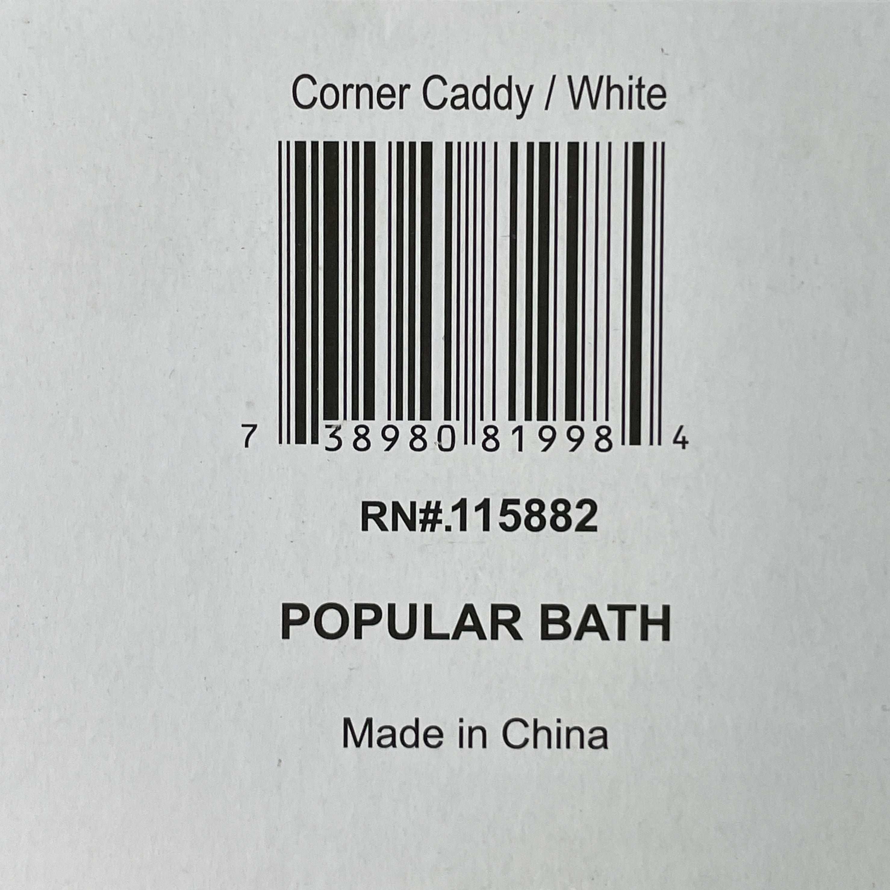 ZA@ SHOWER CADDY 4 Tier Bathroom Corner Rust-Proof Tension Pole 819984 (New)