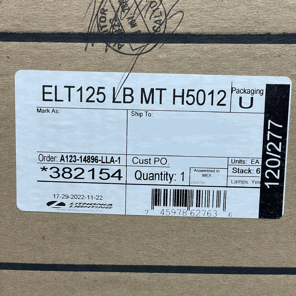 LITHONIA Titan Series Die-formed Steel Emergency Lighting Unit ELT125LB MT H5012 (New)