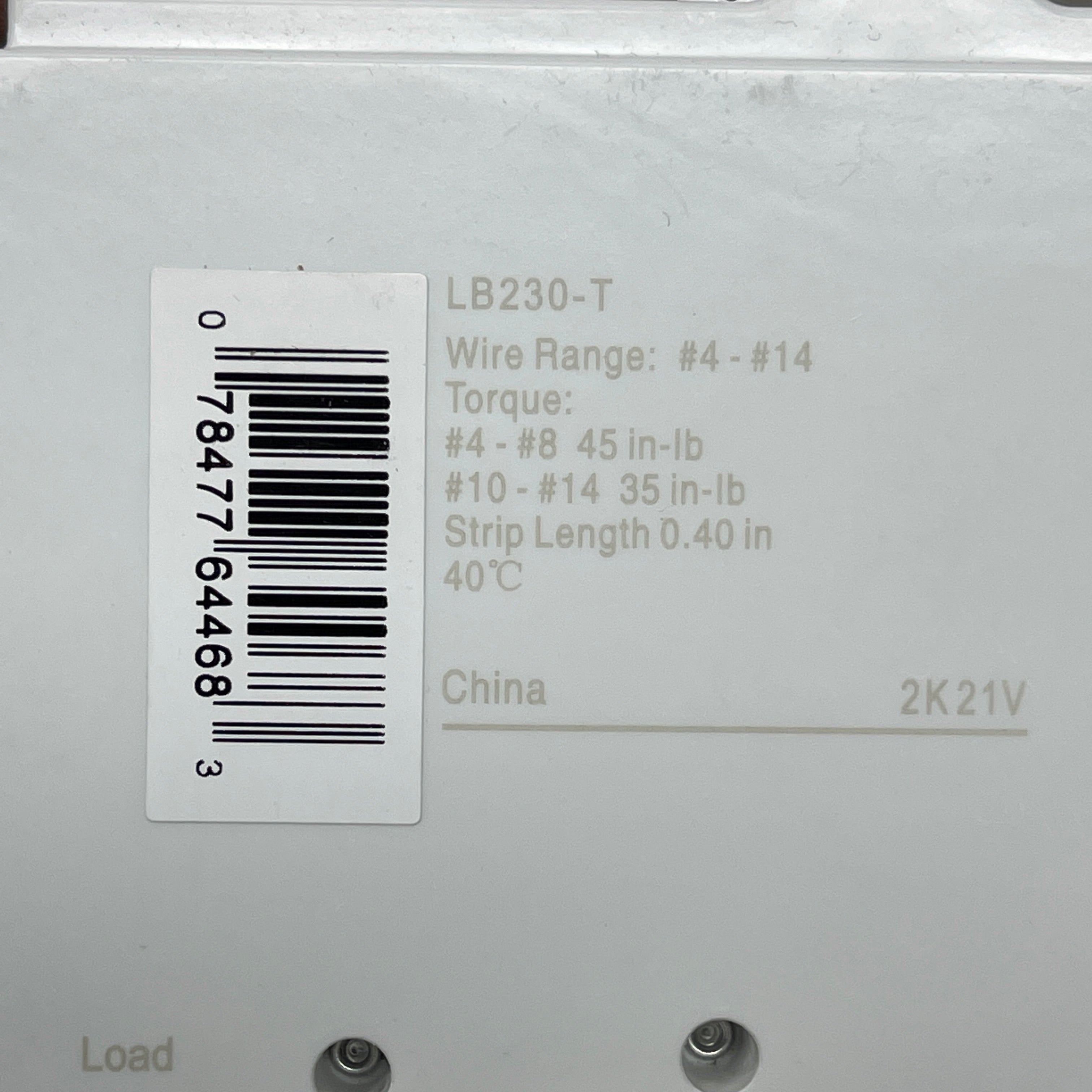 LEVITON 30A 2-Pole Plug-In Circuit Breaker 120/240V White 200-LB230-T (New)