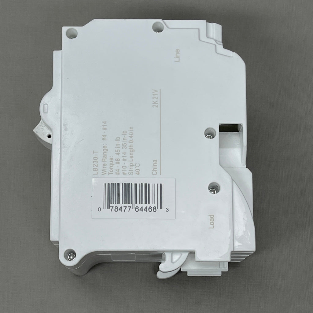 LEVITON 30A 2-Pole Plug-In Circuit Breaker 120/240V White 200-LB230-T (New)