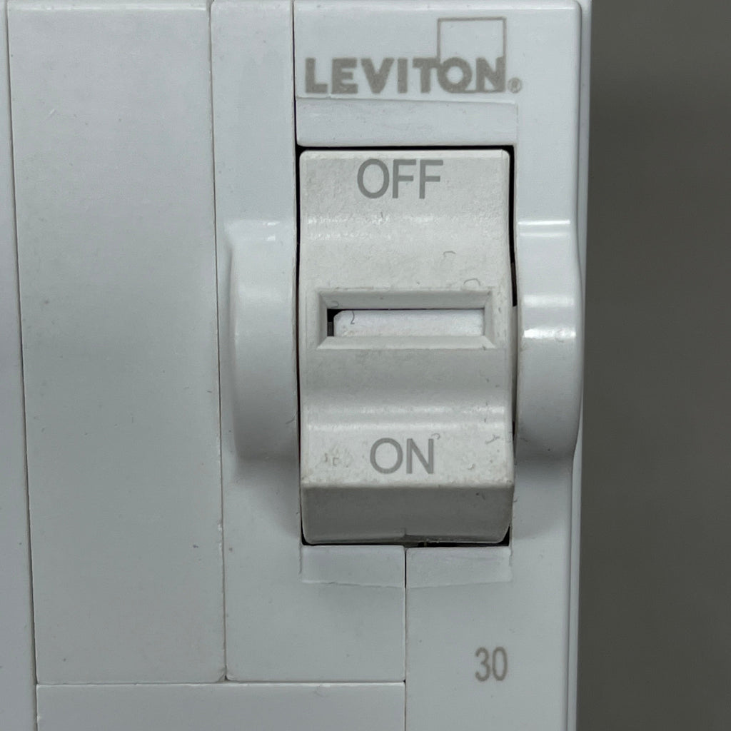 LEVITON 30A 2-Pole Plug-In Circuit Breaker 120/240V White 200-LB230-T (New)