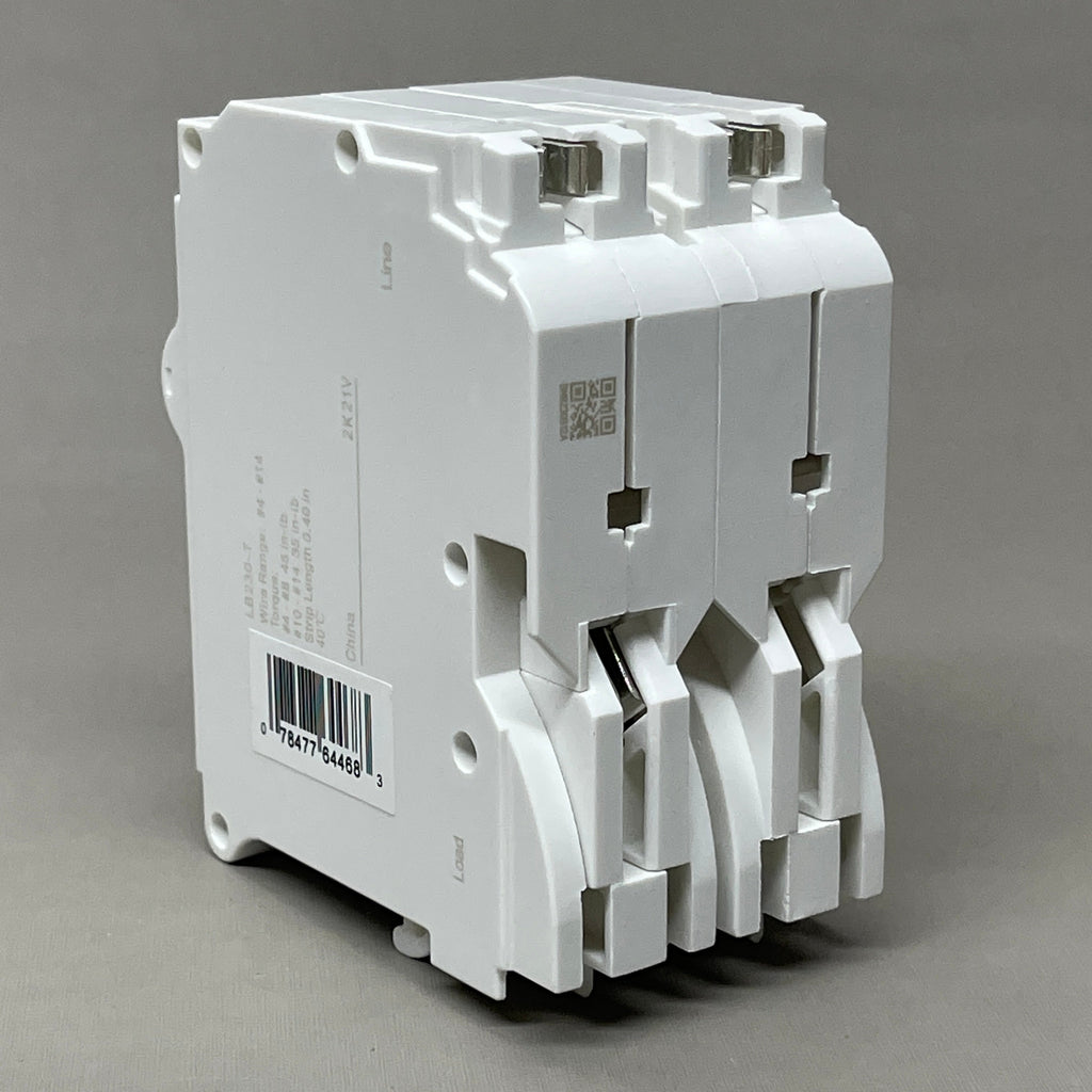 LEVITON 30A 2-Pole Plug-In Circuit Breaker 120/240V White 200-LB230-T (New)