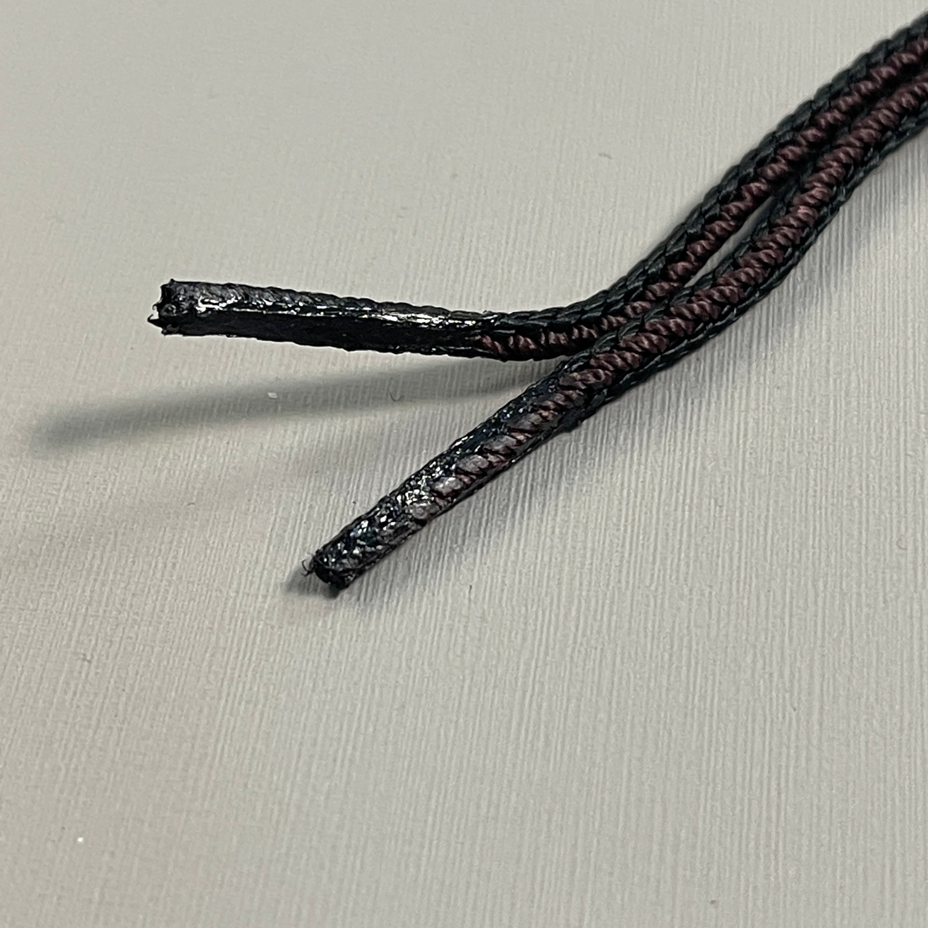 HOPE GLOBAL Military Boot Laces 1 PAIR Taslan Black/Brown 63" Waterproofed & Super Strong (New)
