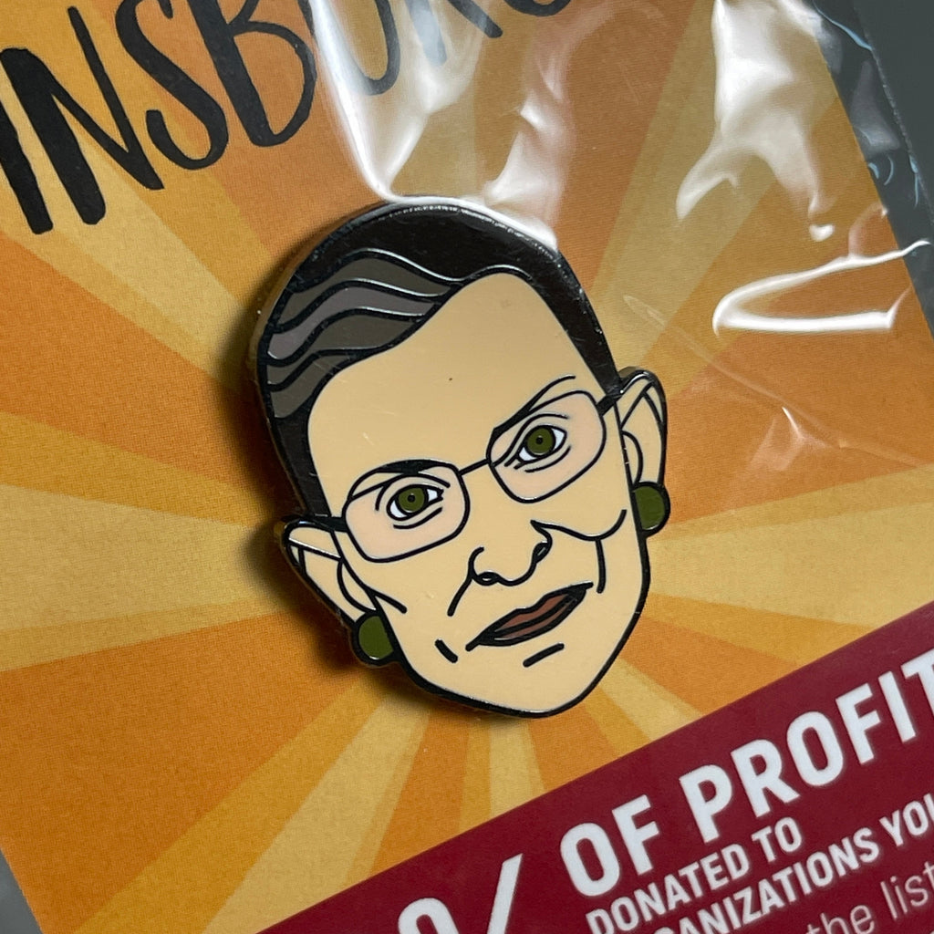 DISSENT PINS Ruth Bader Pinsburg Enamel Pin Ruth Bader Ginsburg RBG (New)