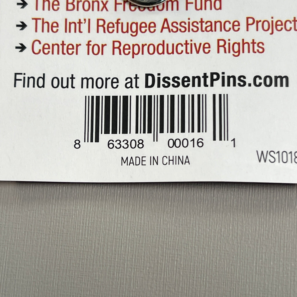 DISSENT PINS Ruth Bader Pinsburg Enamel Pin Ruth Bader Ginsburg RBG (New)