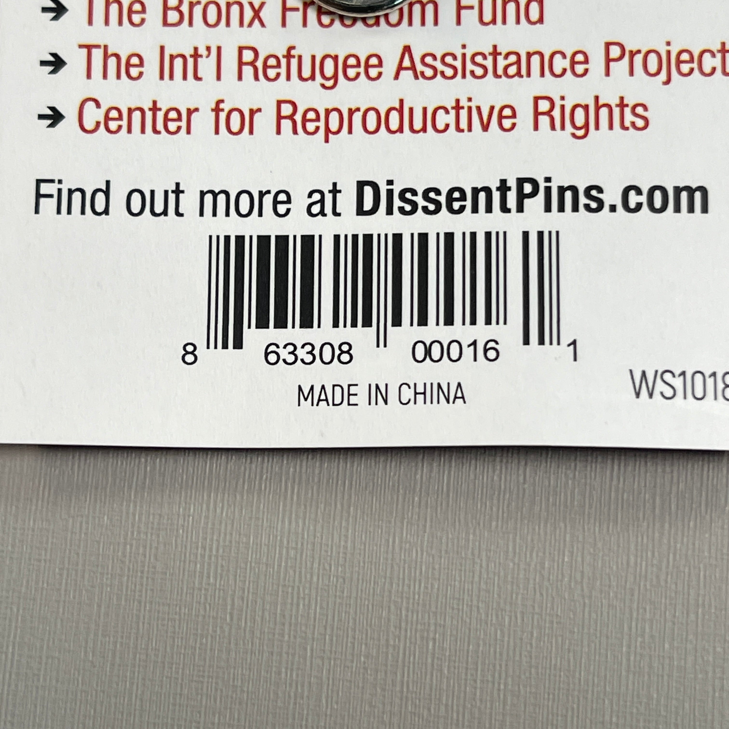 DISSENT PINS Ruth Bader Pinsburg Enamel Pin Ruth Bader Ginsburg RBG (New)