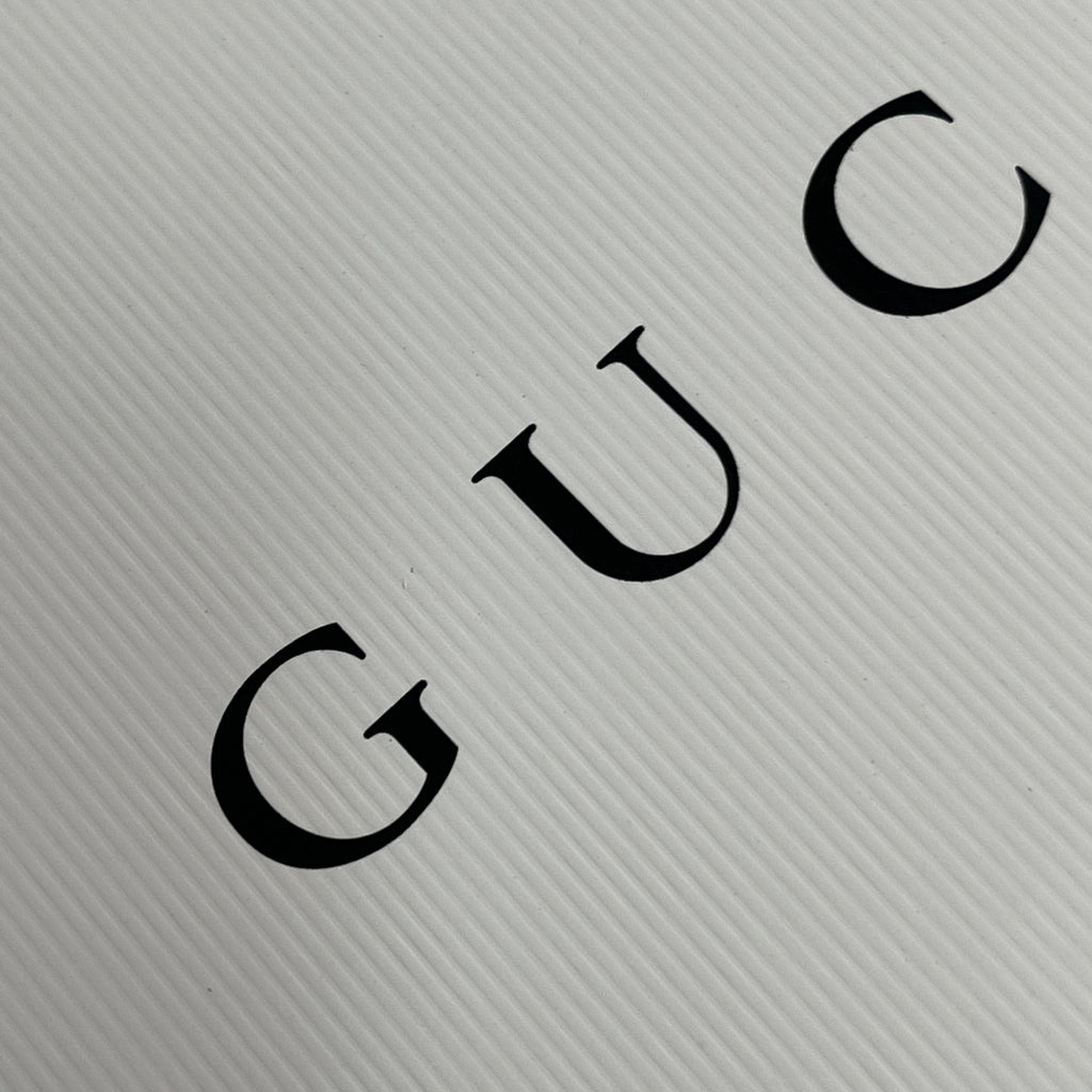 GUCCI Authentic Retail Store Gift Bag Tote Paper White / Black 13" x 11" x 4" (New)