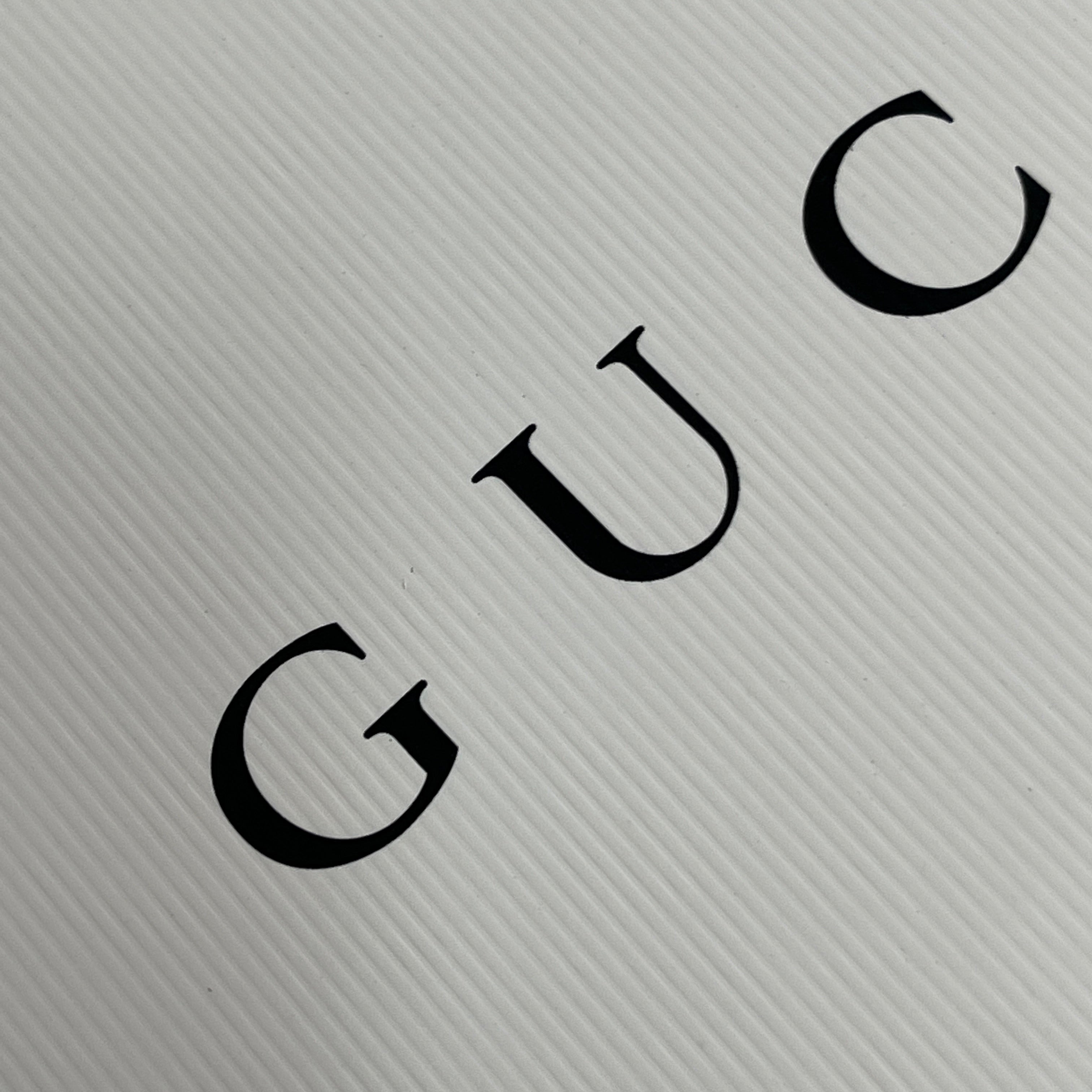 GUCCI Authentic Retail Store Gift Bag Tote Paper White / Black 13" x 11" x 4" (New)