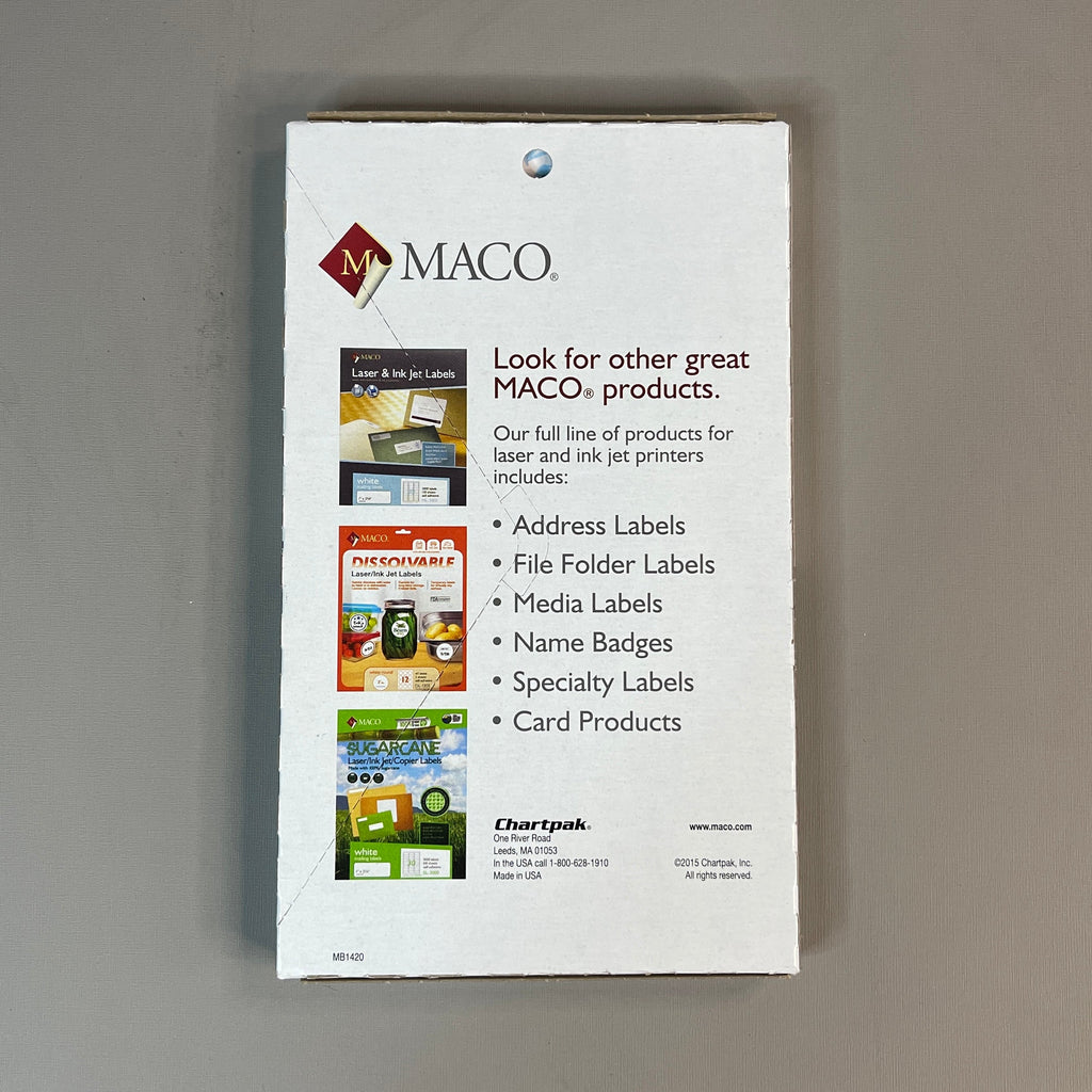 MACO Round ORANGE GLOW Color-Coding Labels 1-1/4” Dia. 400 Labels MR2020-OG