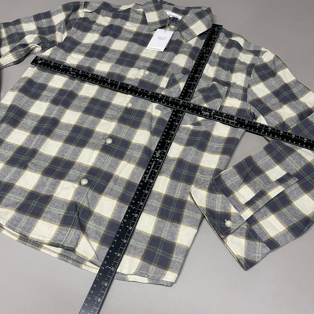 WE WORE WHAT Boyfriend Flannel Button-Down Shirt Green Women's Sz XS/S 246765