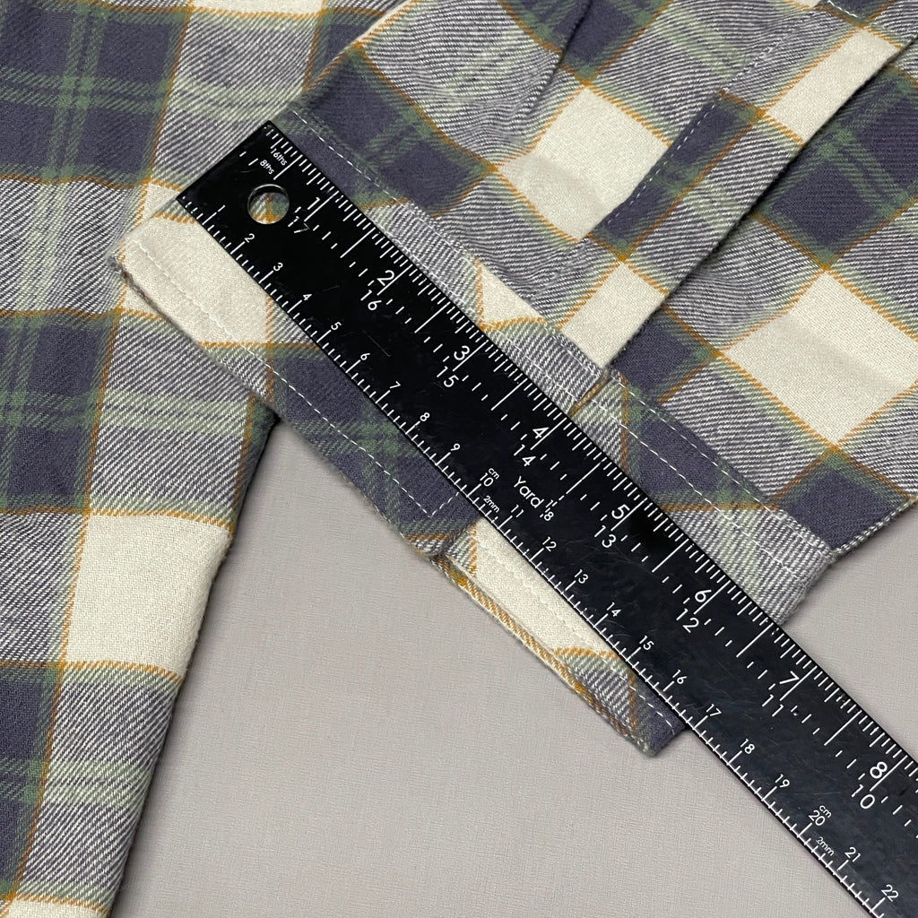 WE WORE WHAT Boyfriend Flannel Button-Down Shirt Green Women's Sz XS/S 246765