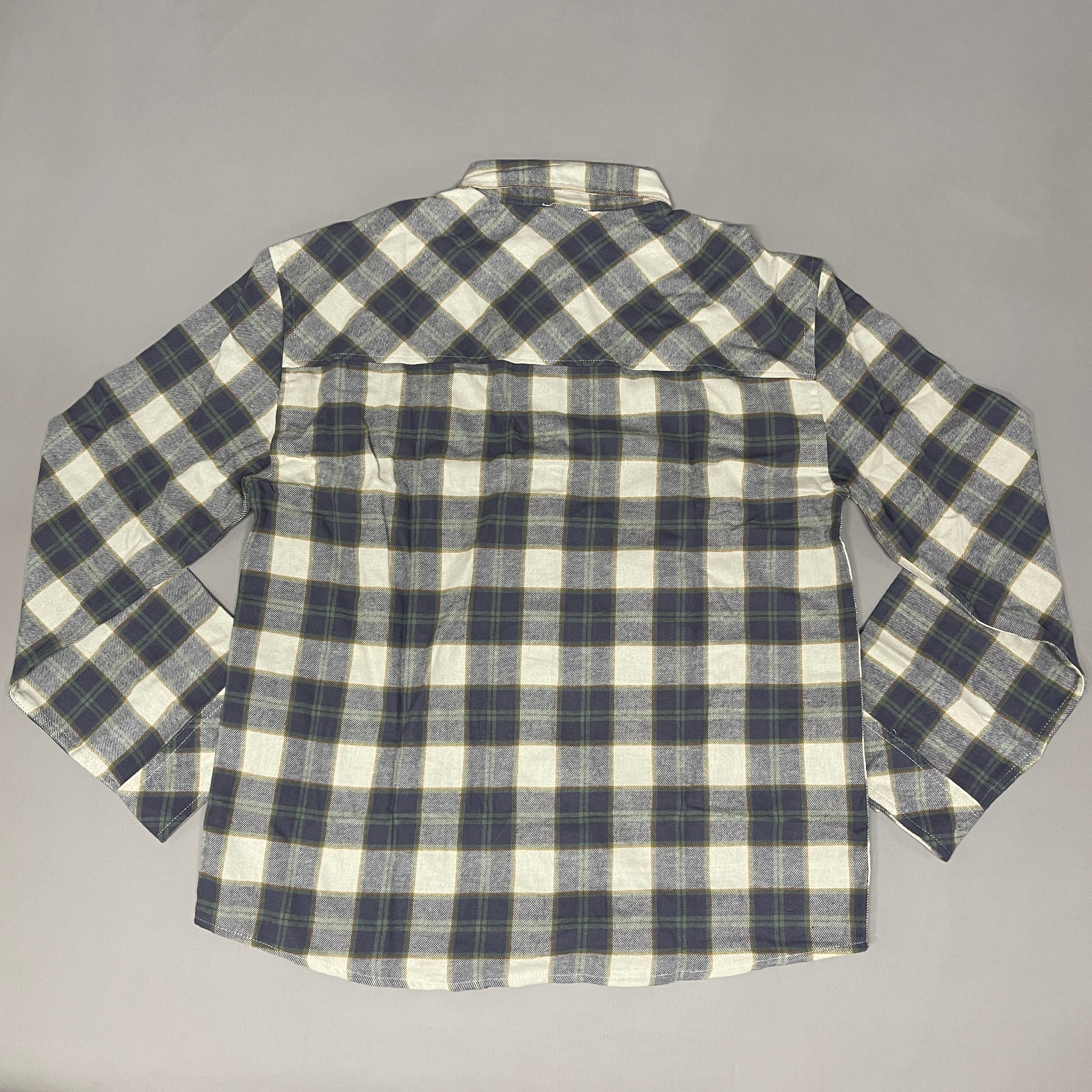 WE WORE WHAT Boyfriend Flannel Button-Down Shirt Green Women's Sz XS/S 246765