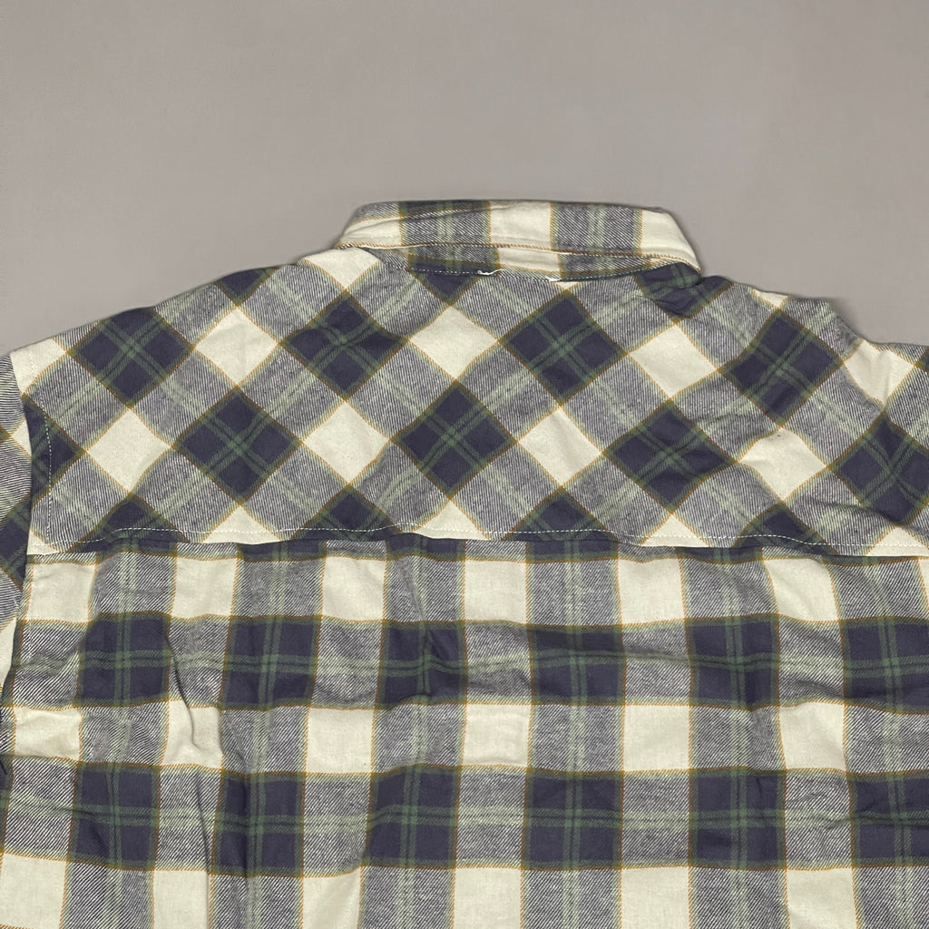 WE WORE WHAT Boyfriend Flannel Button-Down Shirt Green Women's Sz XS/S 246765