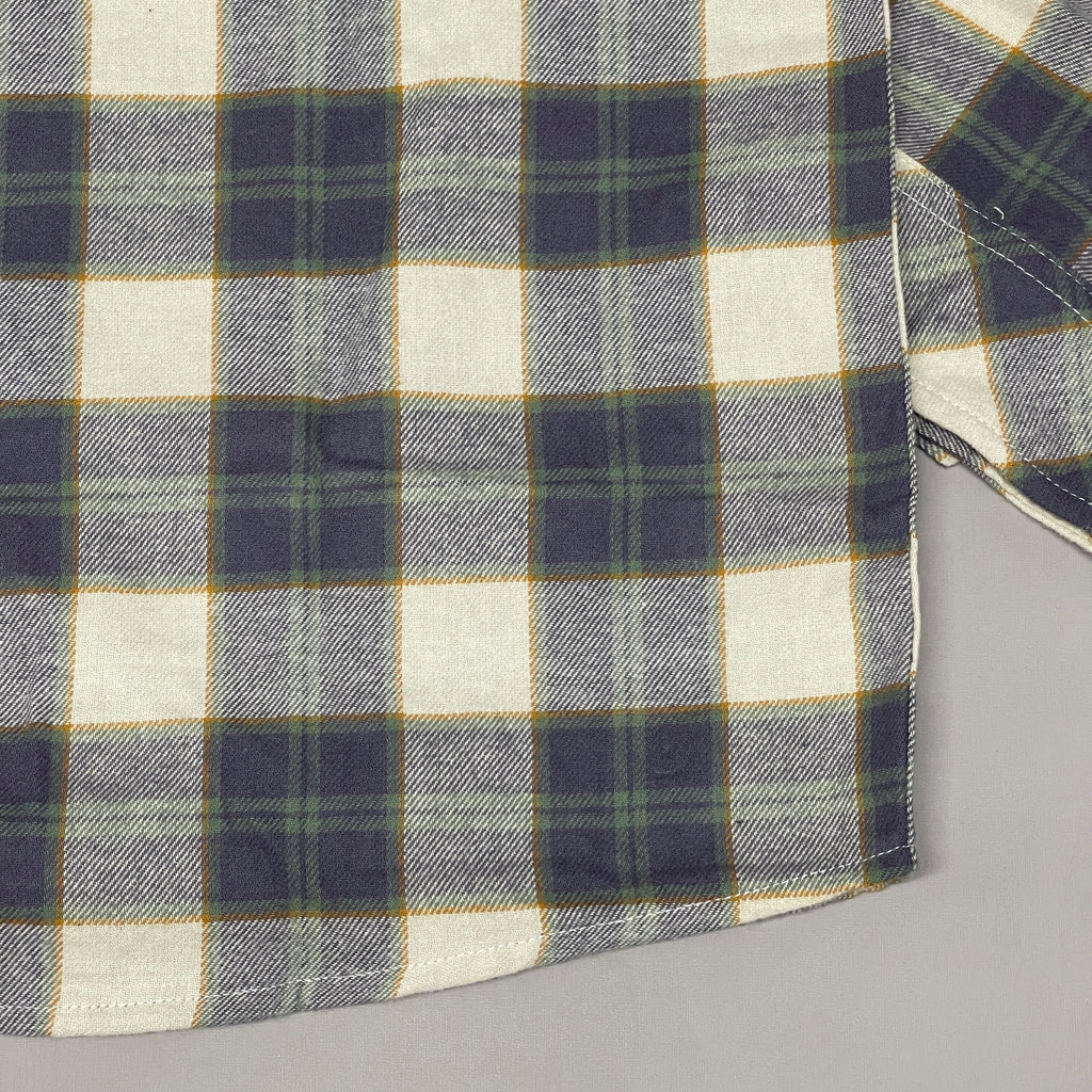WE WORE WHAT Boyfriend Flannel Button-Down Shirt Green Women's Sz XS/S 246765