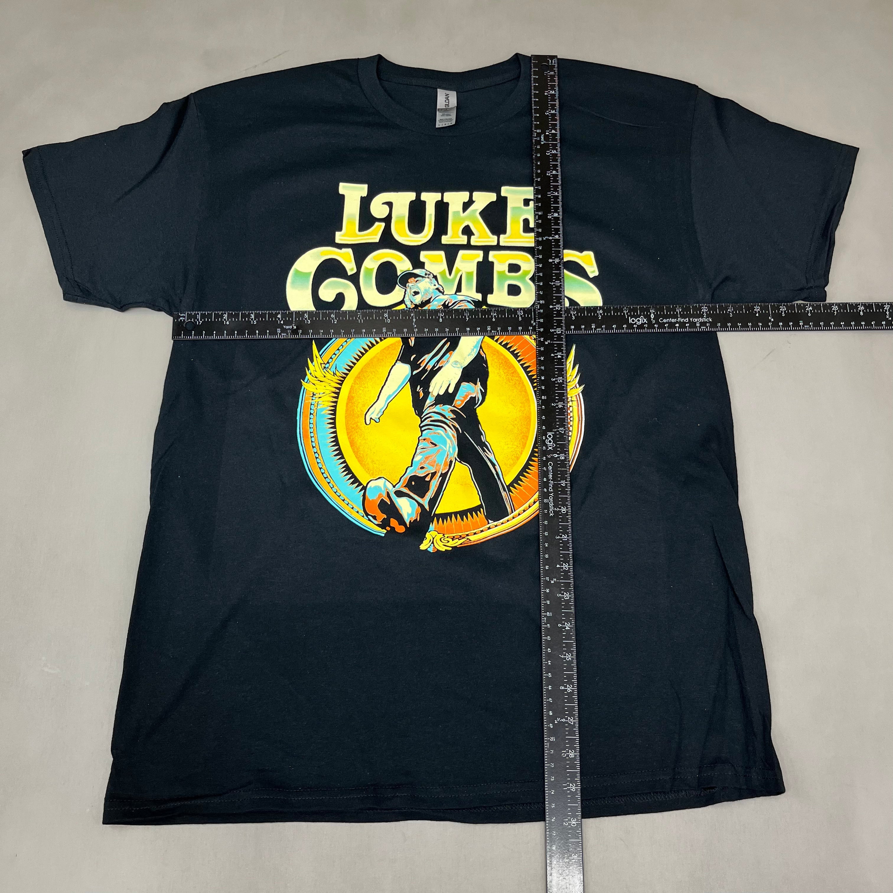 Luke Combs Stadium Tour 2022 Gildan Short Sleeve T-Shirt Unisex Sz L Black (New)
