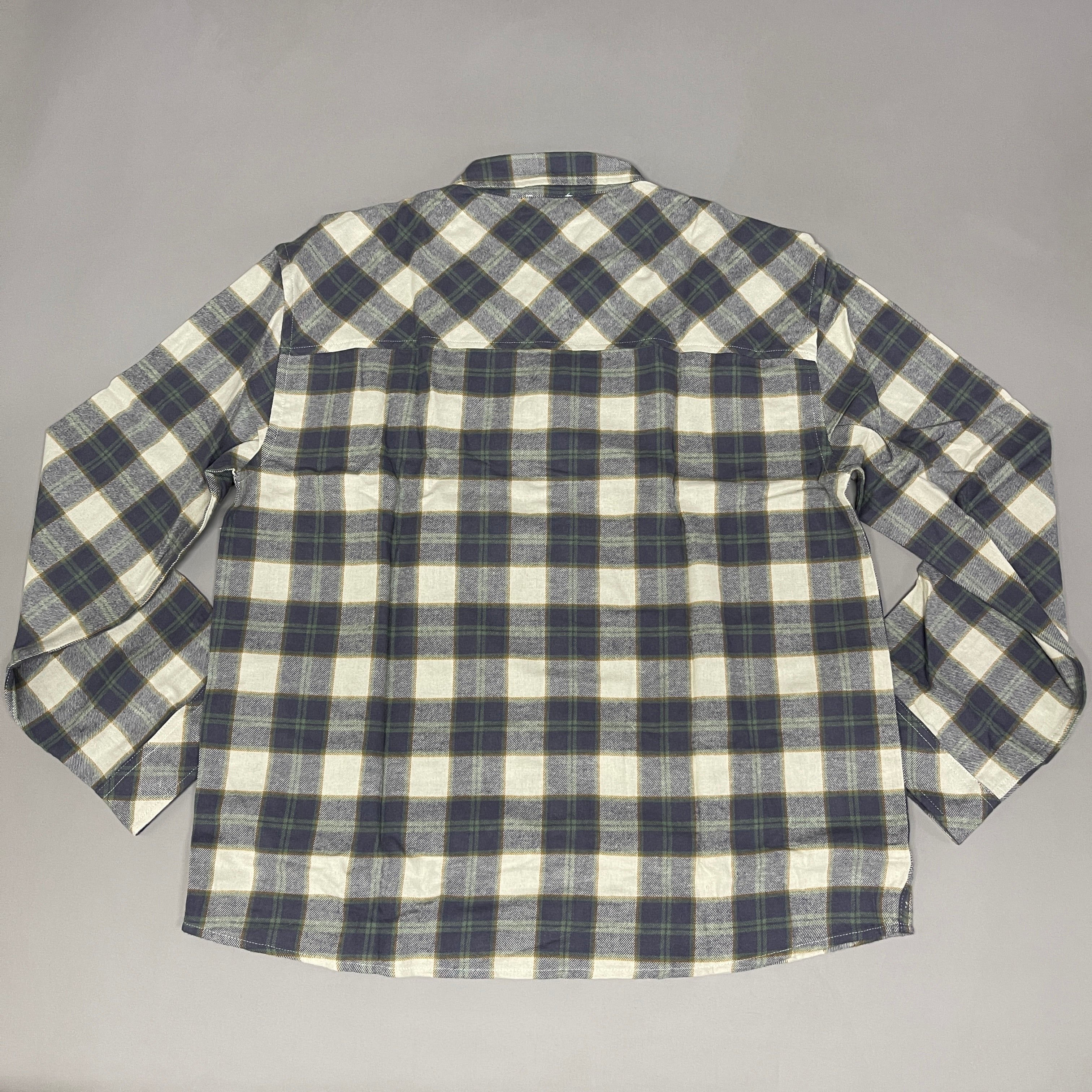 WE WORE WHAT Boyfriend Flannel Button-Down Shirt Women's Sz M/L Green WWDT23-1