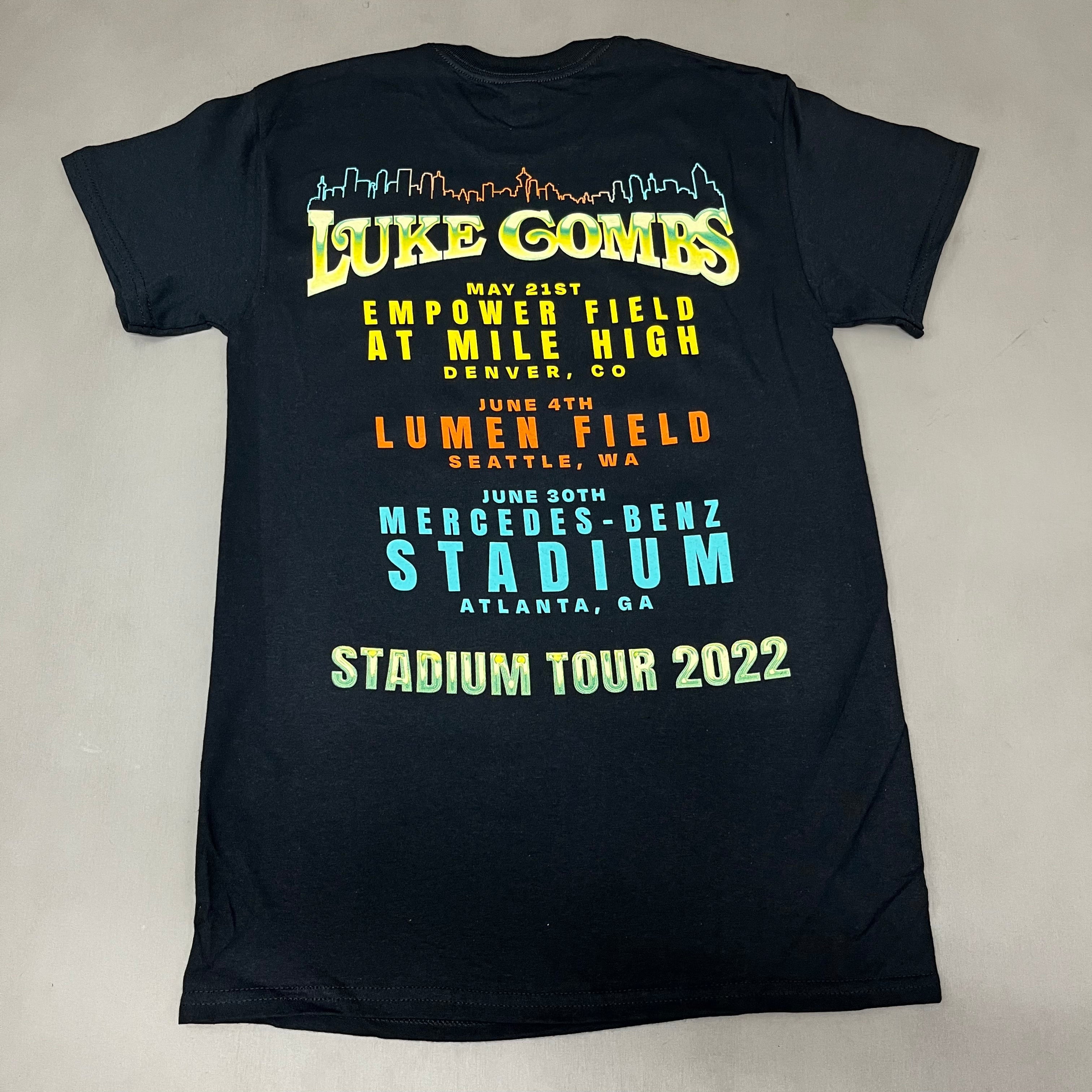 Luke Combs Stadium Tour 2022 Gildan Short Sleeve T-Shirt Unisex Sz S Black (New)
