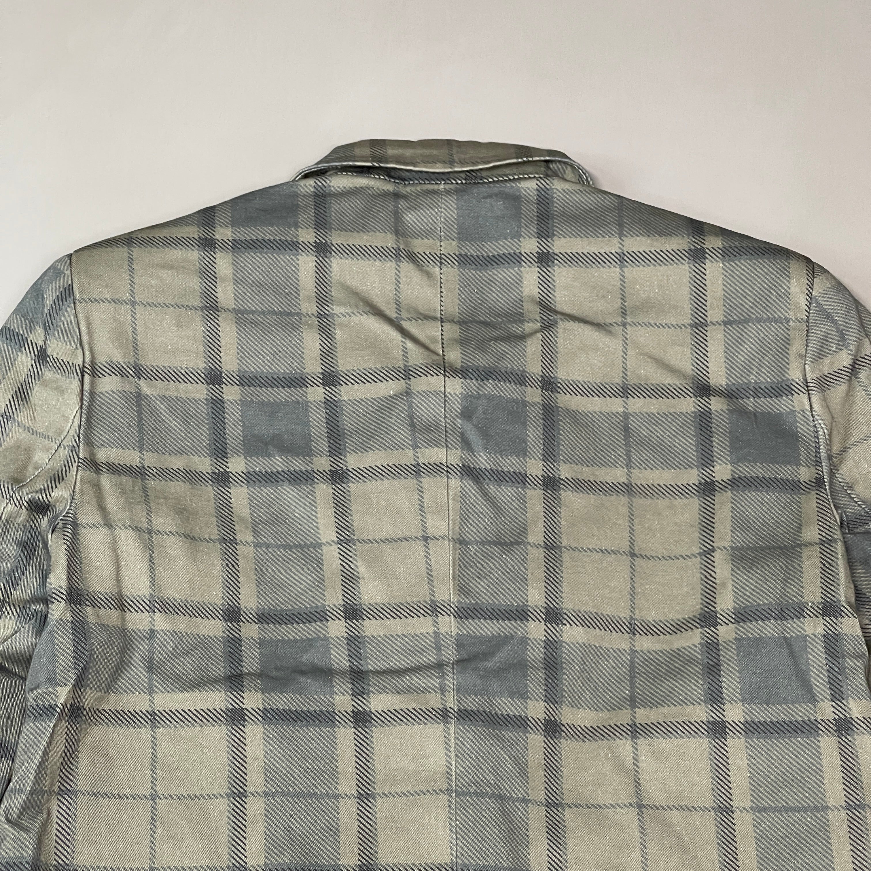 WE WORE WHAT Printed Plaid Blazer Women's Sz XS ZRN Cool Plaid Green 246765