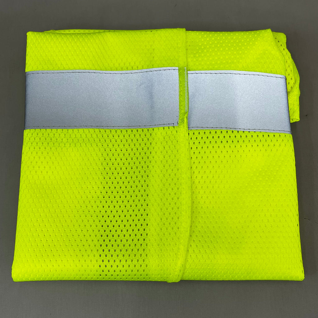 ASN INC Yellow Reflective Safety Vest Unisex Sz-3XL Neon Yellow 1409227 (New)