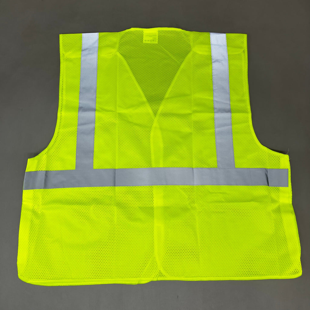 ASN INC Yellow Reflective Safety Vest Unisex Sz-3XL Neon Yellow 1409227 (New)
