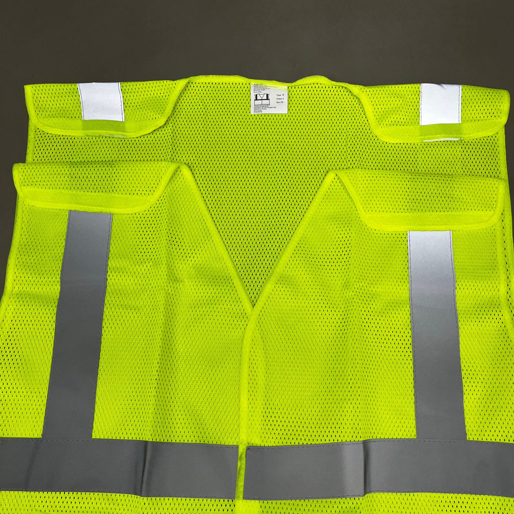 ASN INC Yellow Reflective Safety Vest Unisex Sz-2XL Neon Yellow 1409226 (New)