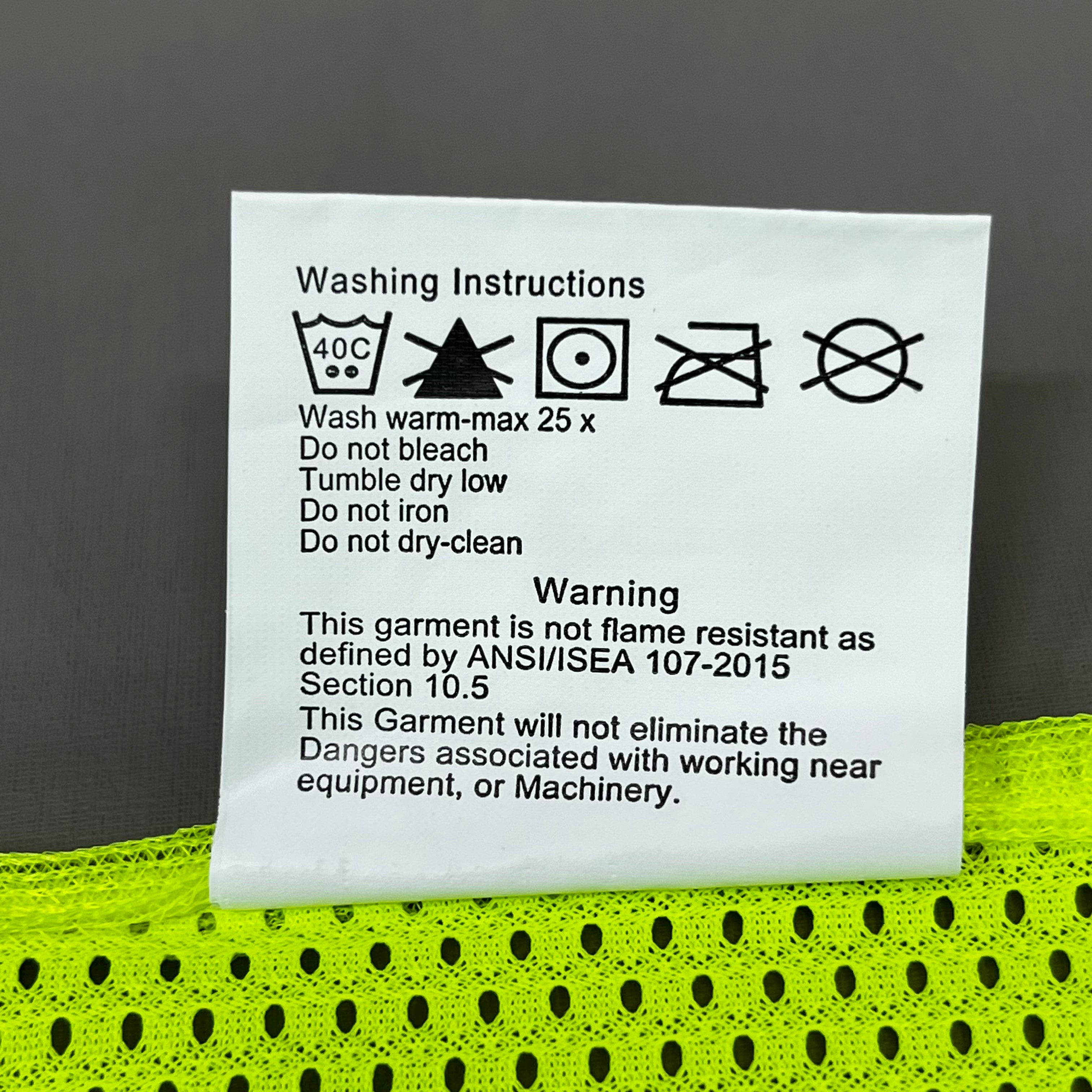 ASN INC Yellow Reflective Safety Vest Unisex Sz-2XL Neon Yellow 1409226 (New)