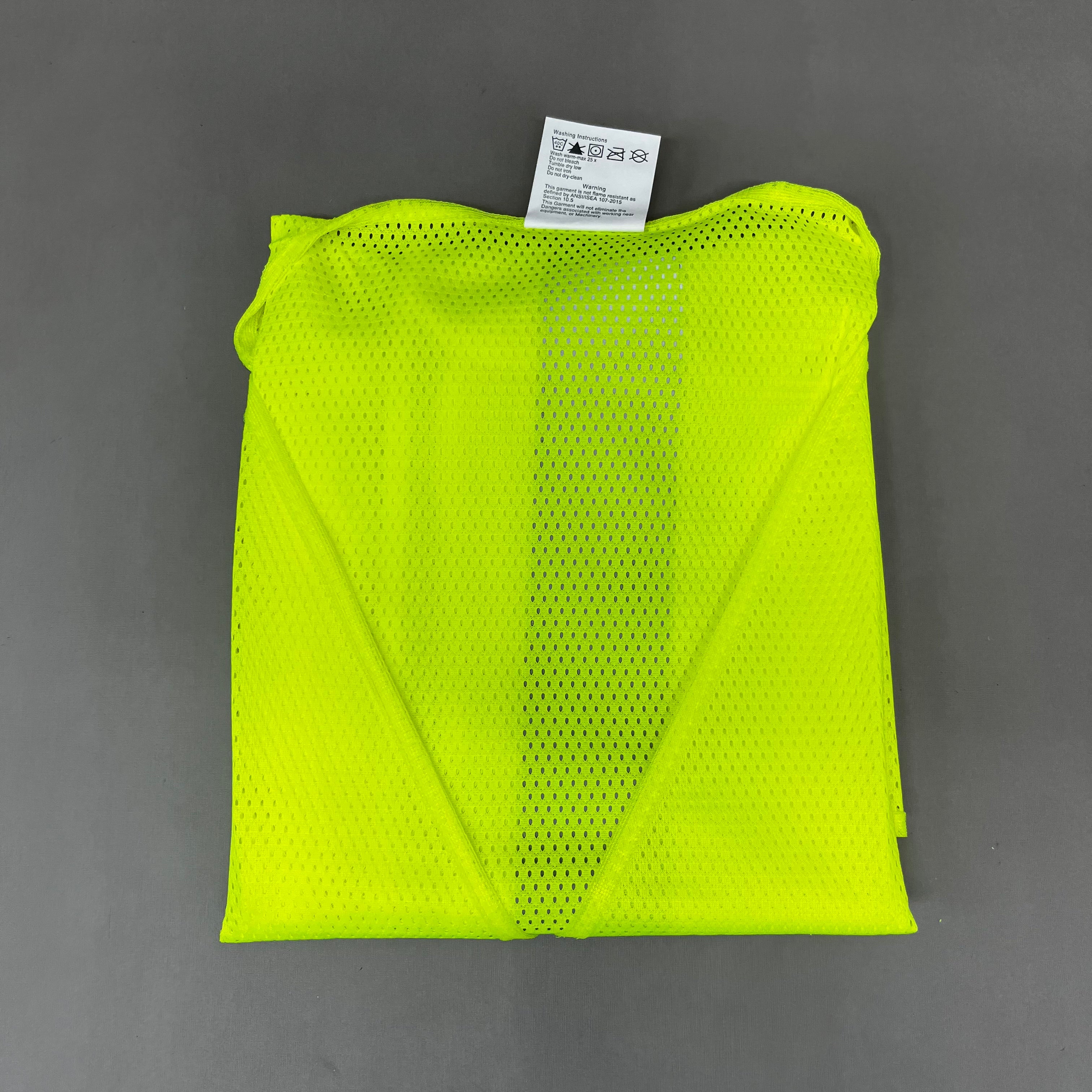ASN INC Yellow Reflective Safety Vest Unisex Sz-2XL Neon Yellow 1409226 (New)