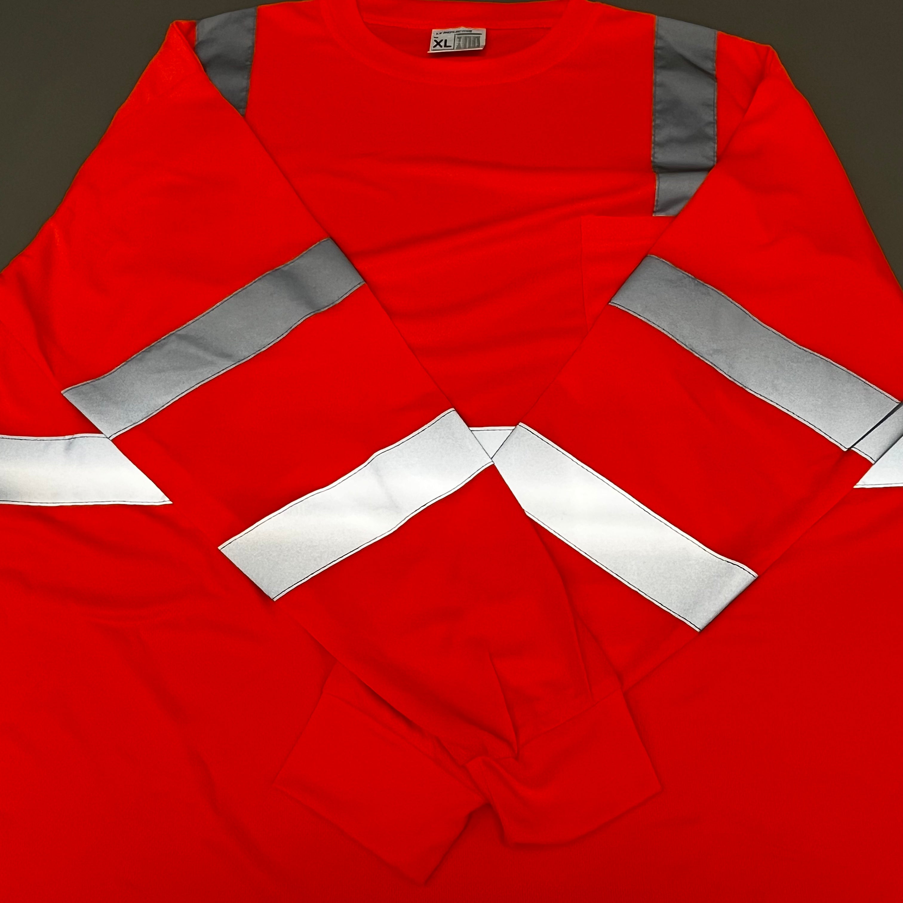 LX REFLECTIVE Pack of 3! Orange Reflective Shirts Unisex Sz-XL Orange (New)