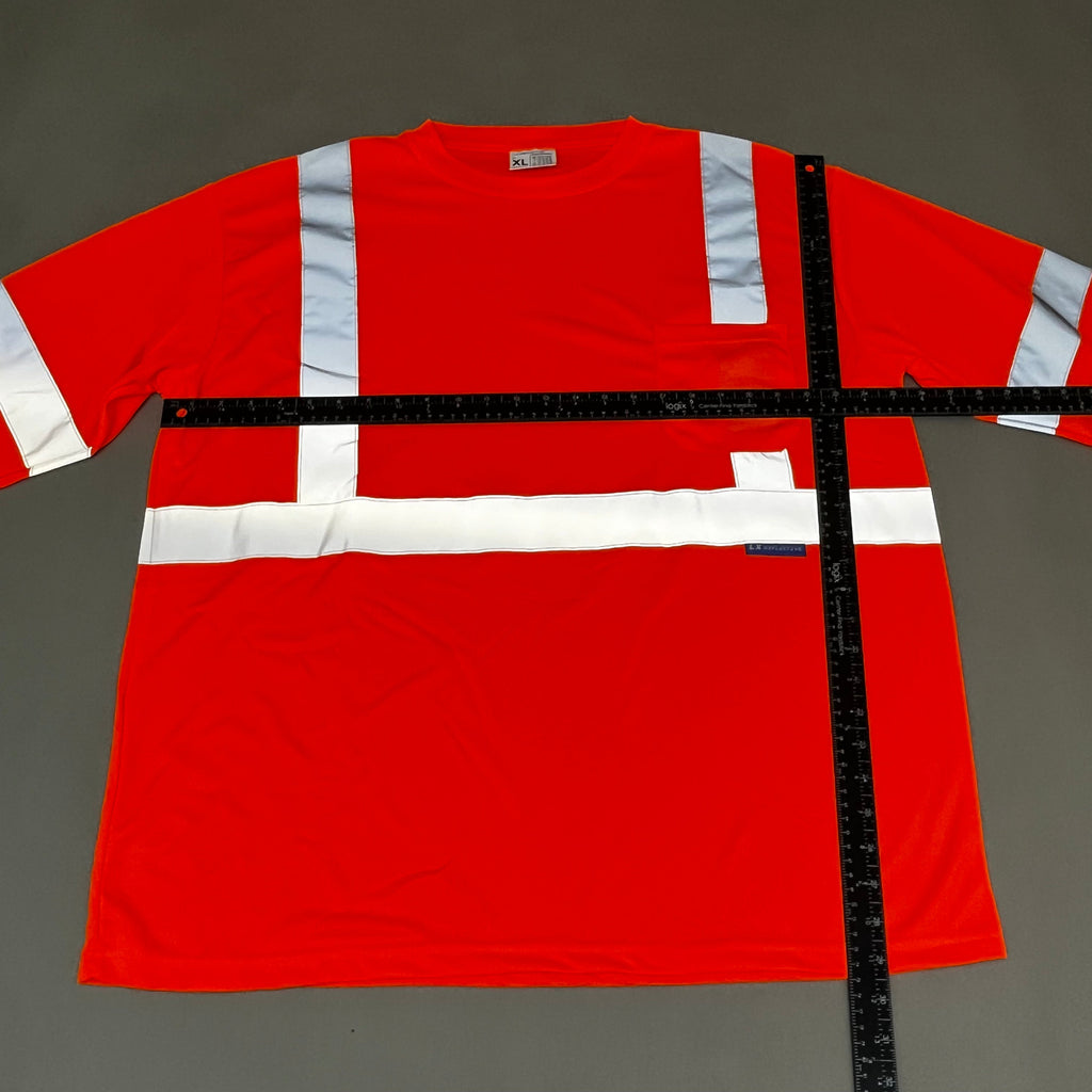 LX REFLECTIVE Pack of 3! Orange Reflective Shirts Unisex Sz-XL Orange (New)