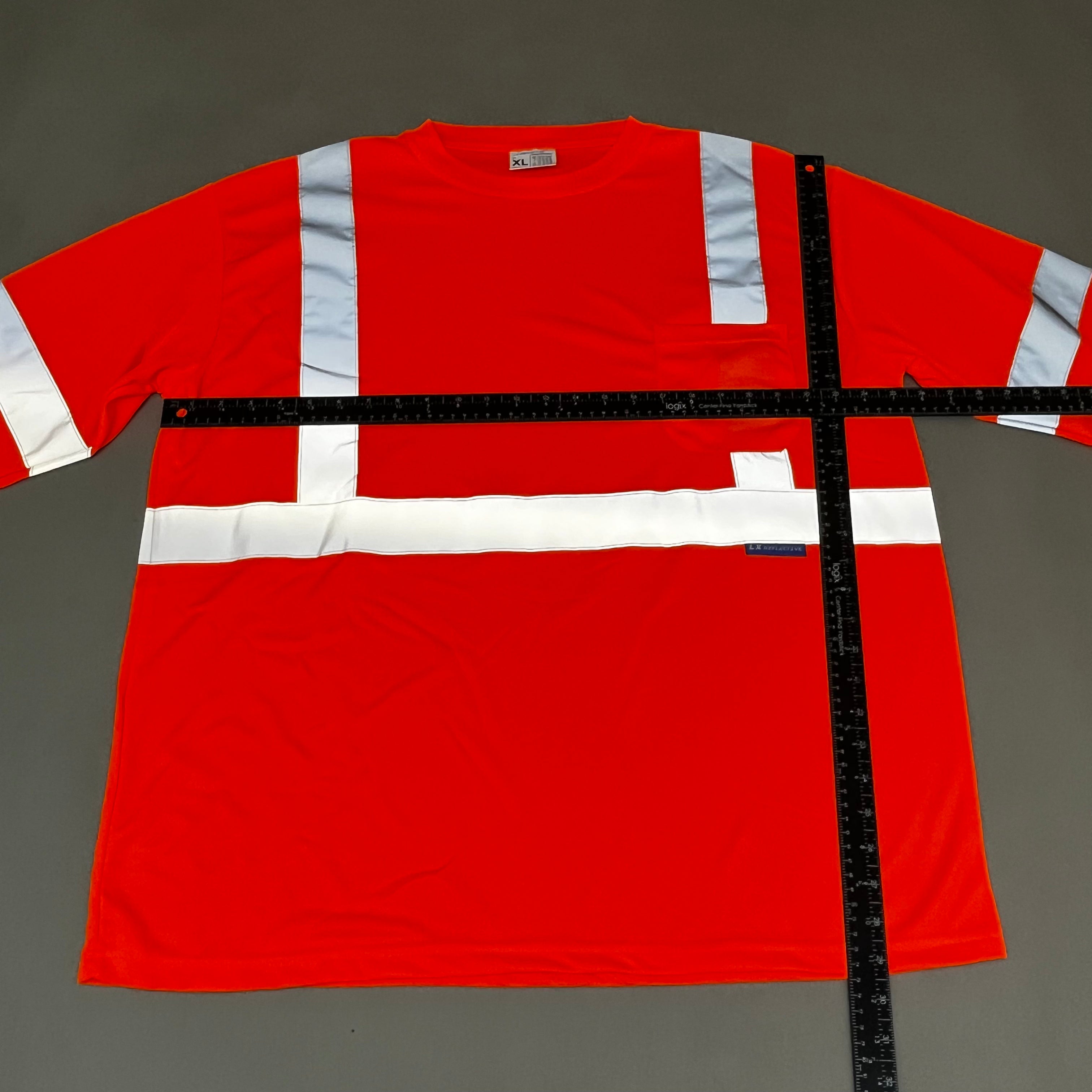 LX REFLECTIVE Pack of 3! Orange Reflective Shirts Unisex Sz-XL Orange (New)