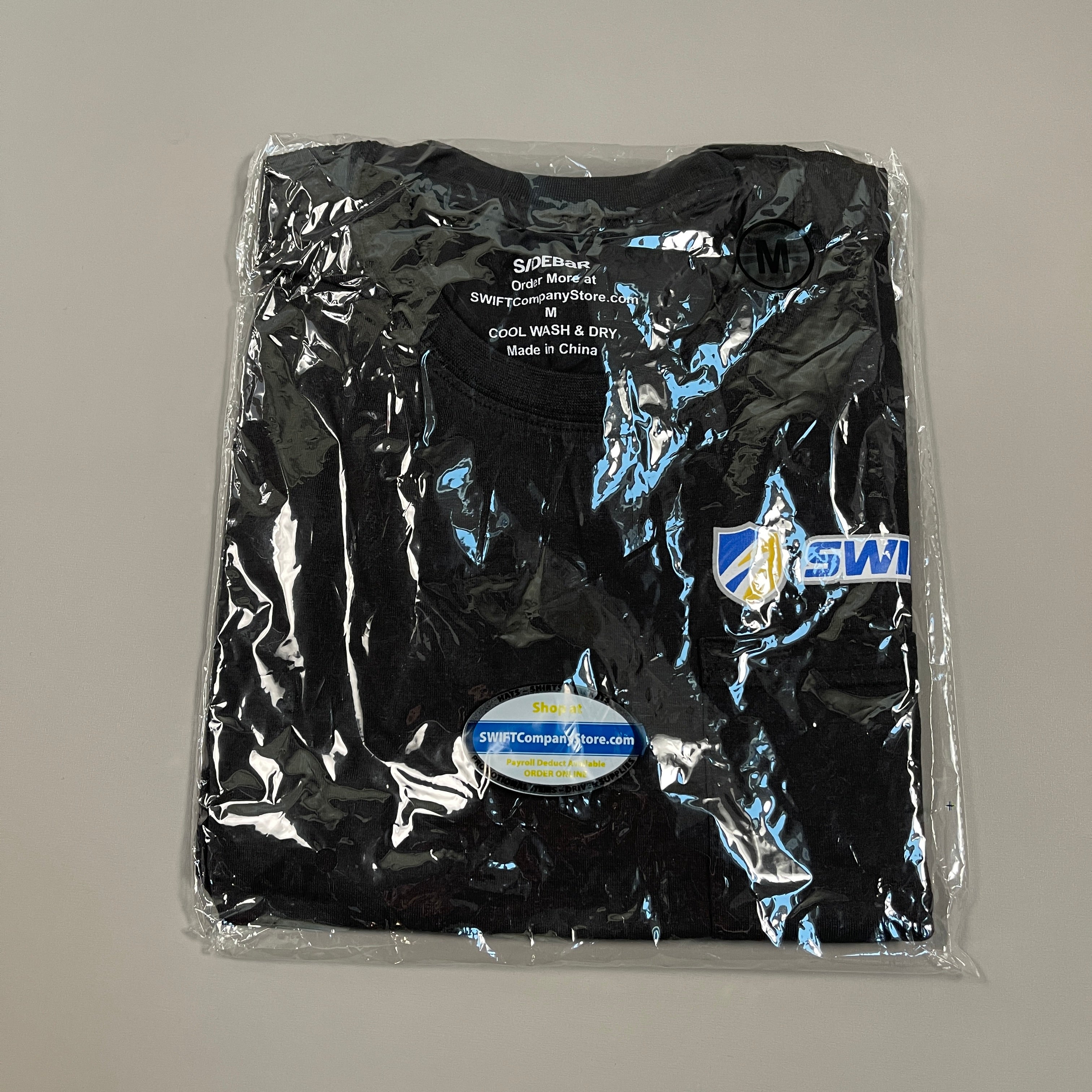 SWIFT Transportation Driver T-Shirt w/Pocket Unisex Sz M Black SW-170 (New Other)