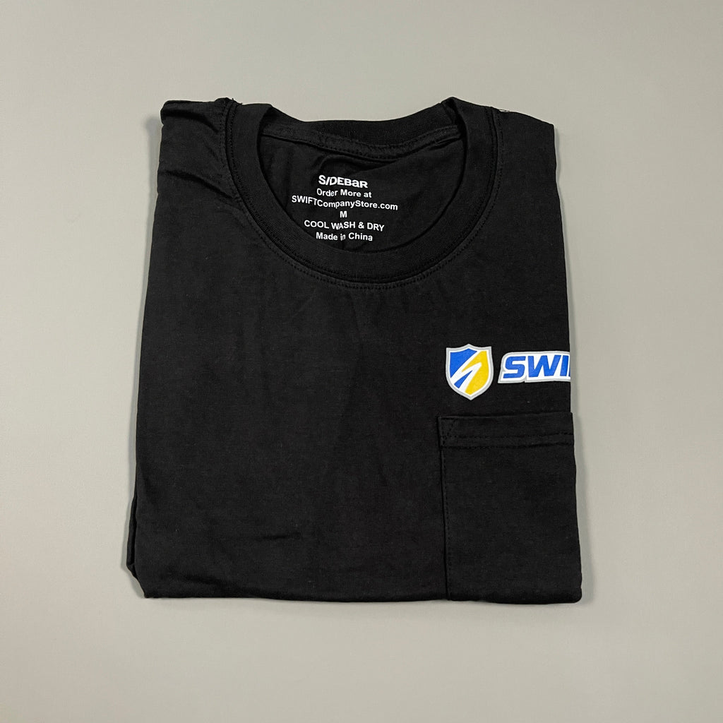 SWIFT Transportation Driver T-Shirt w/Pocket Unisex Sz M Black SW-170 (New Other)
