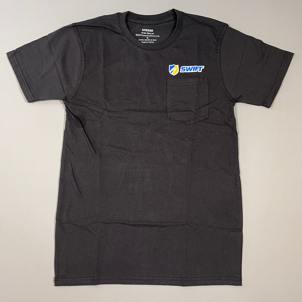 SWIFT Transportation Driver T-Shirt w/Pocket Unisex Sz M Black SW-170 (New Other)