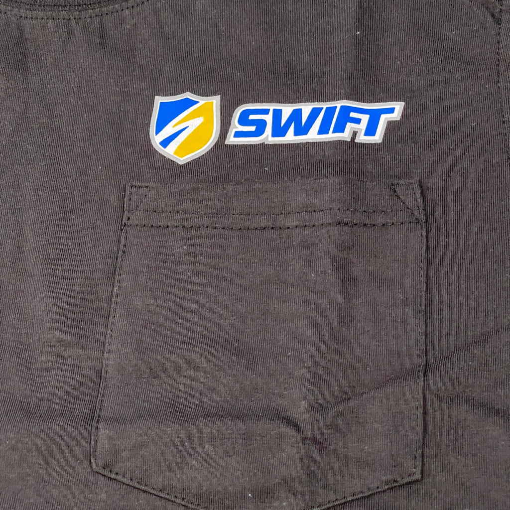 SWIFT Transportation Driver T-Shirt w/Pocket Unisex Sz M Black SW-170 (New Other)