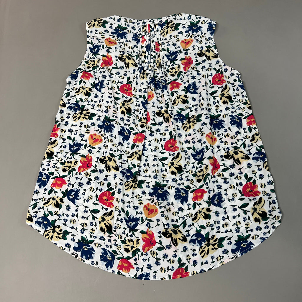 CHELSEA & THEODORE Sleeveless Blouse Women's Size M Bash Floral White 2165072 (NEW)