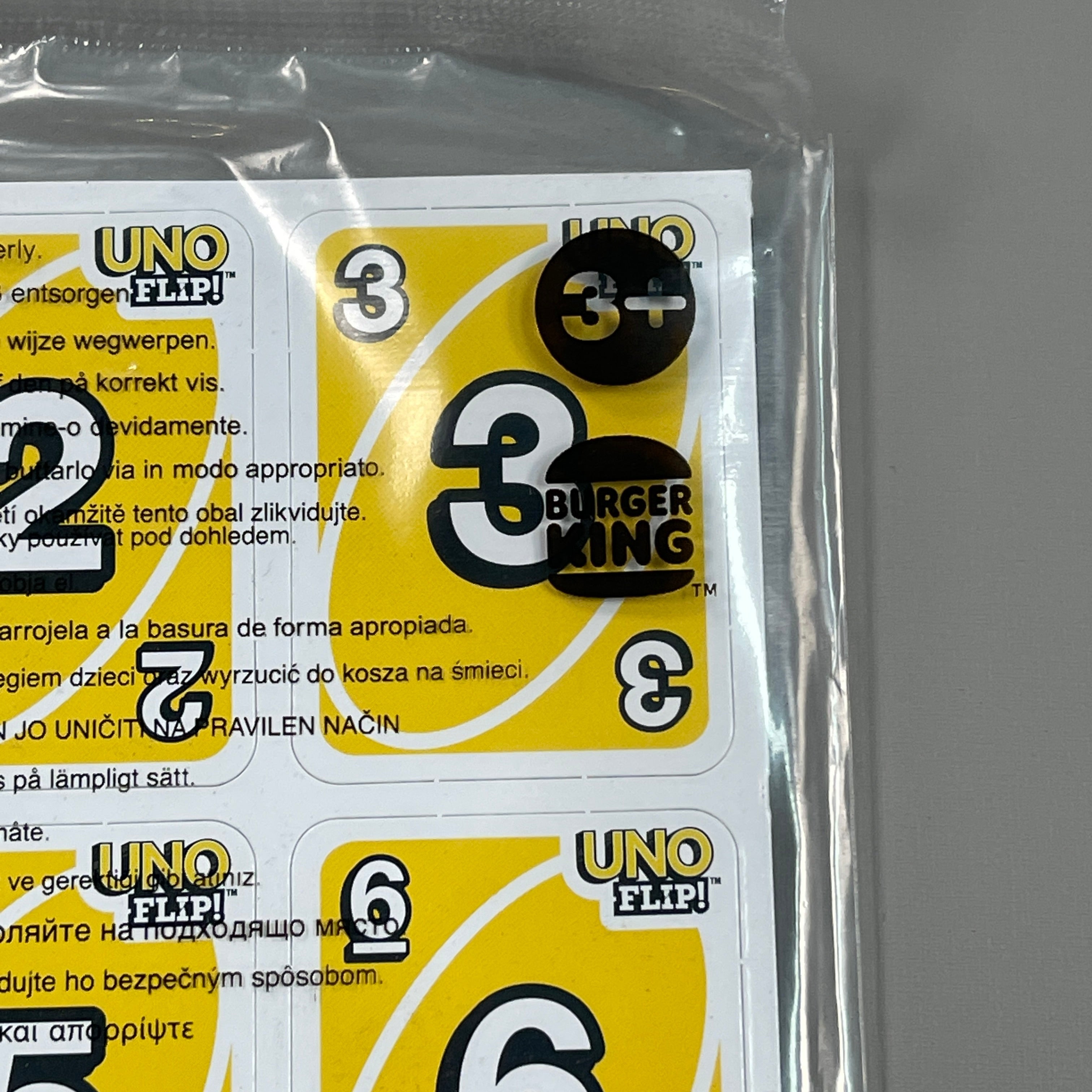 BURGER KING UNO Card Game Jul-Oct 2021 (Kid's Meal Toy) Mattel 15951B (New)